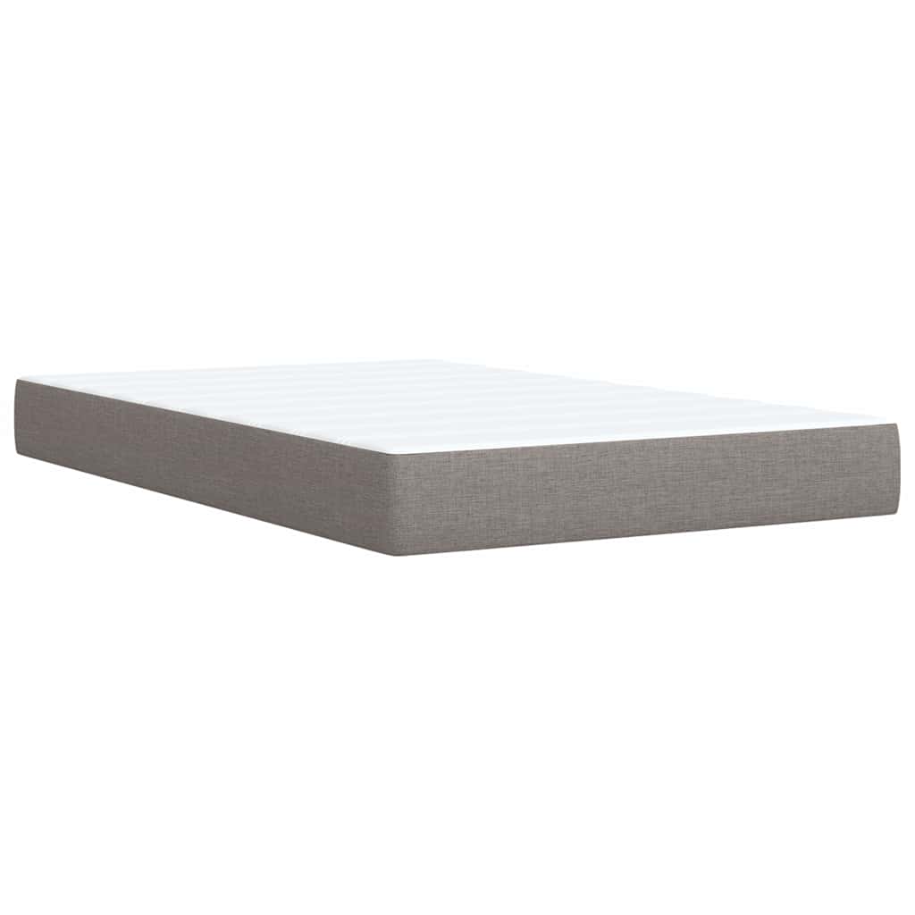 Sommier à lattes de lit avec matelas taupe 120x190 cm tissu - XIOS