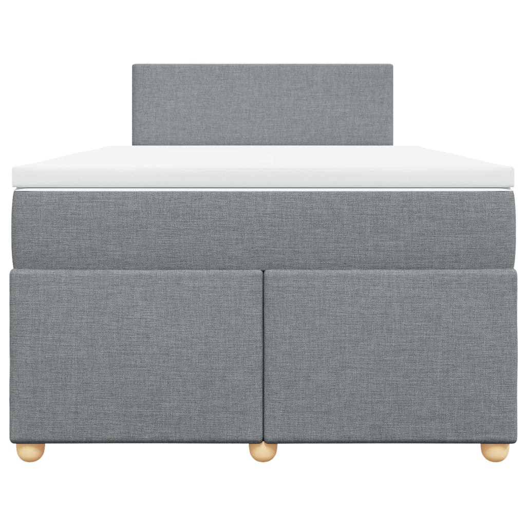 Sommier à lattes de lit avec matelas Gris clair 120x200cm Tissu - XIOS