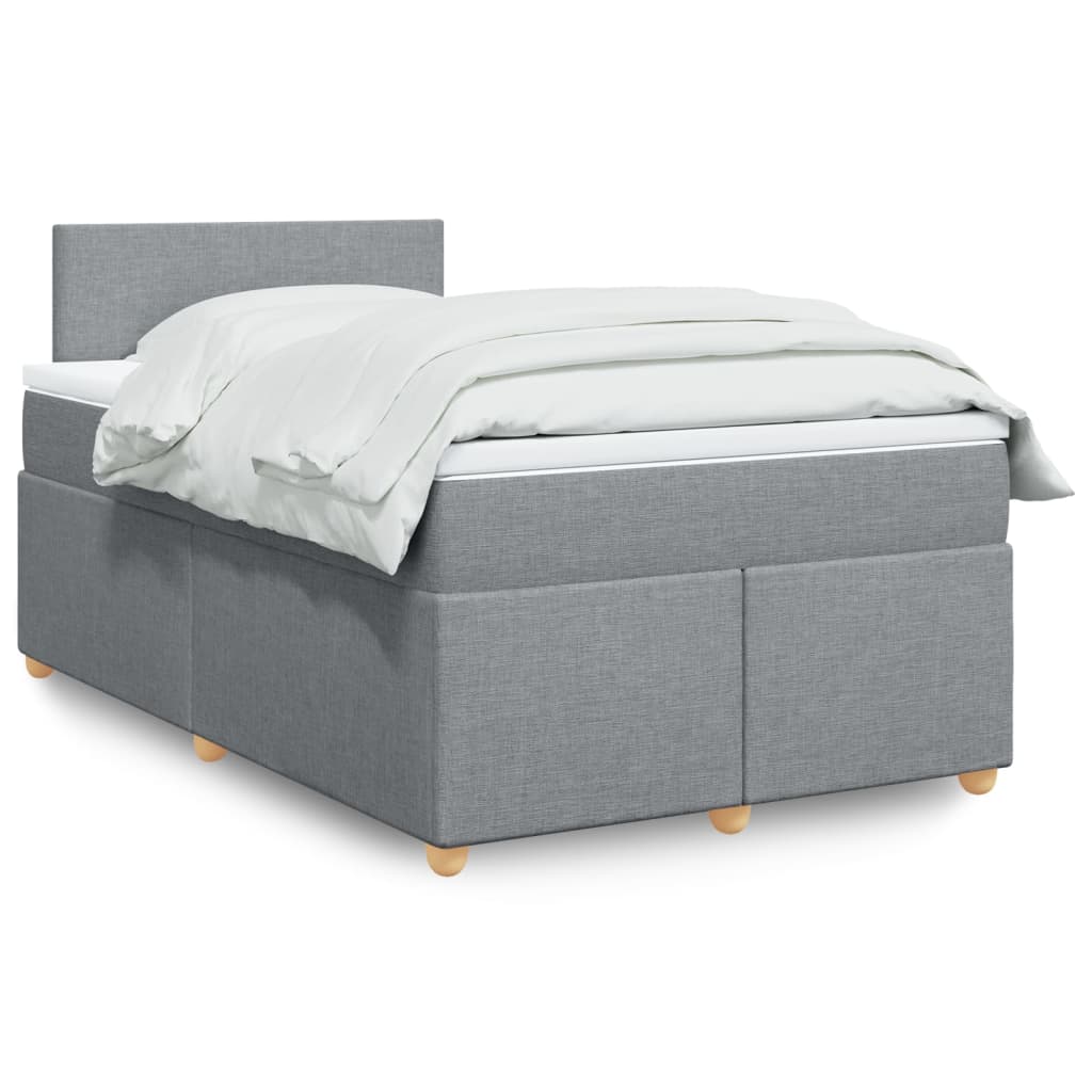 Sommier à lattes de lit avec matelas Gris clair 120x200cm Tissu - XIOS