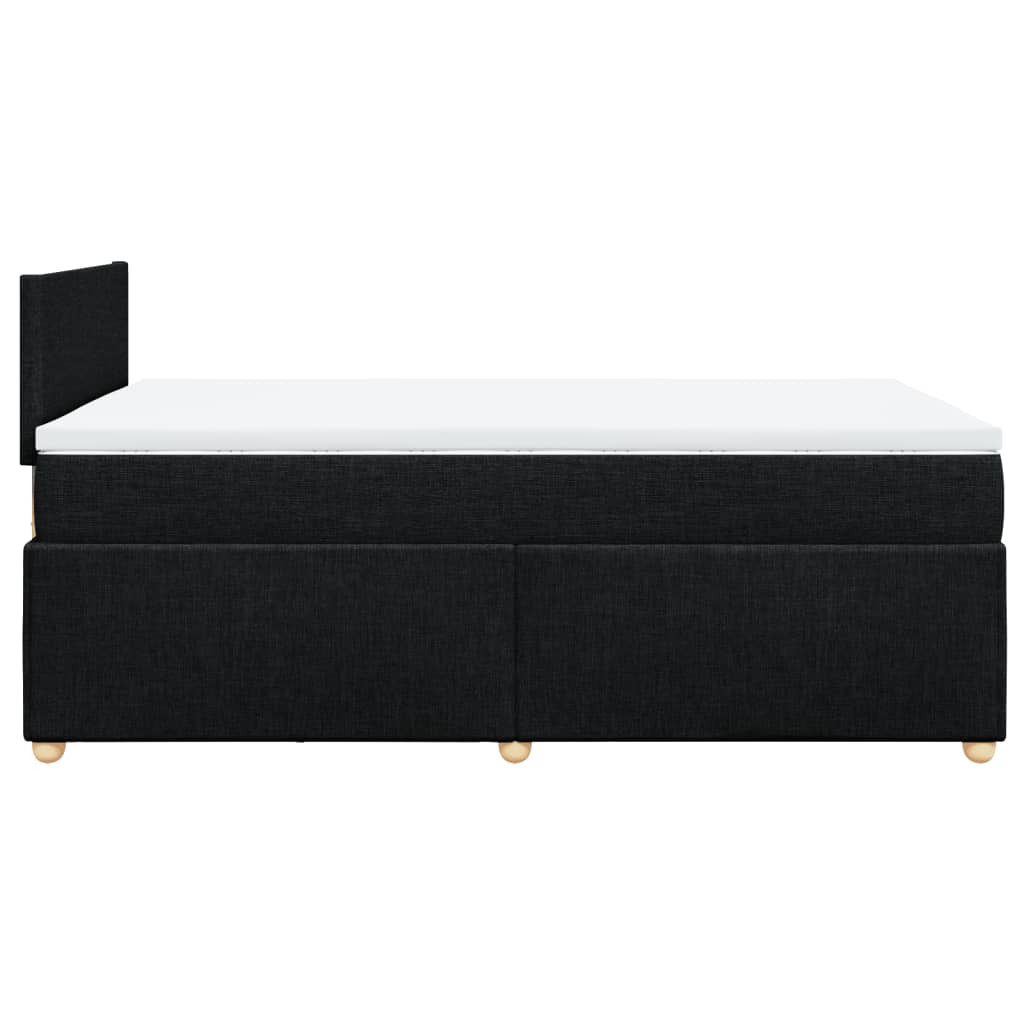 Sommier à lattes de lit avec matelas Noir 120x200 cm Tissu - XIOS