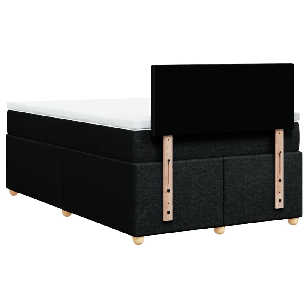 Sommier à lattes de lit avec matelas Noir 120x200 cm Tissu - XIOS