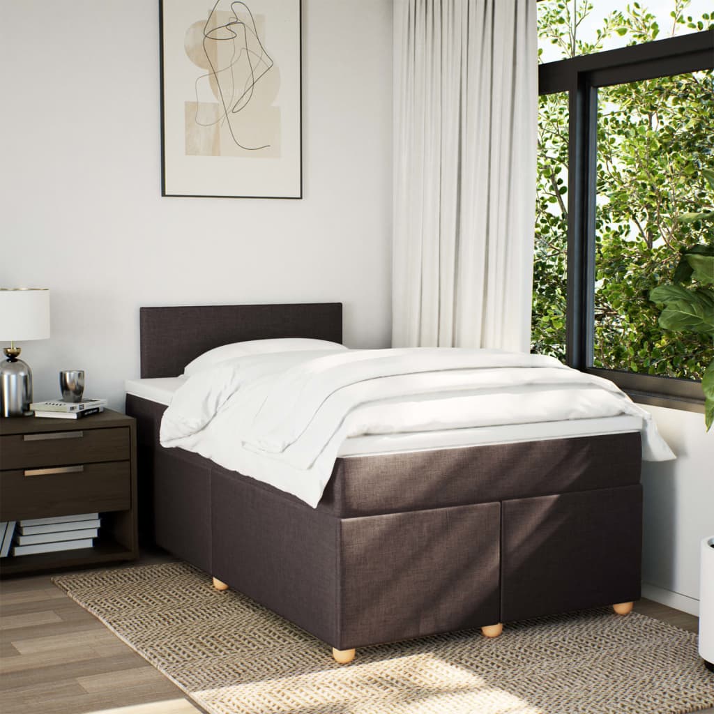 Sommier à lattes de lit avec matelas Marron foncé 120x200 cm - XIOS