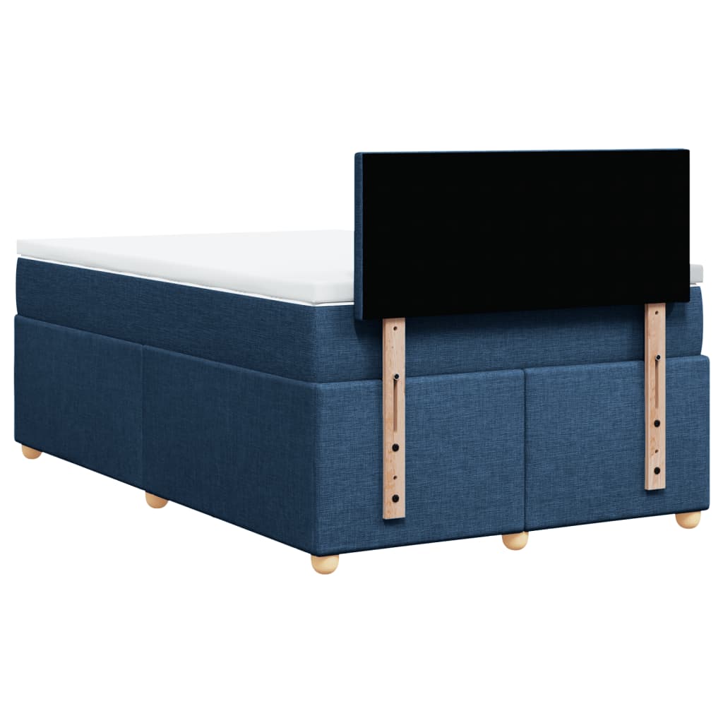 Sommier à lattes de lit avec matelas Bleu 120x200 cm Tissu - XIOS