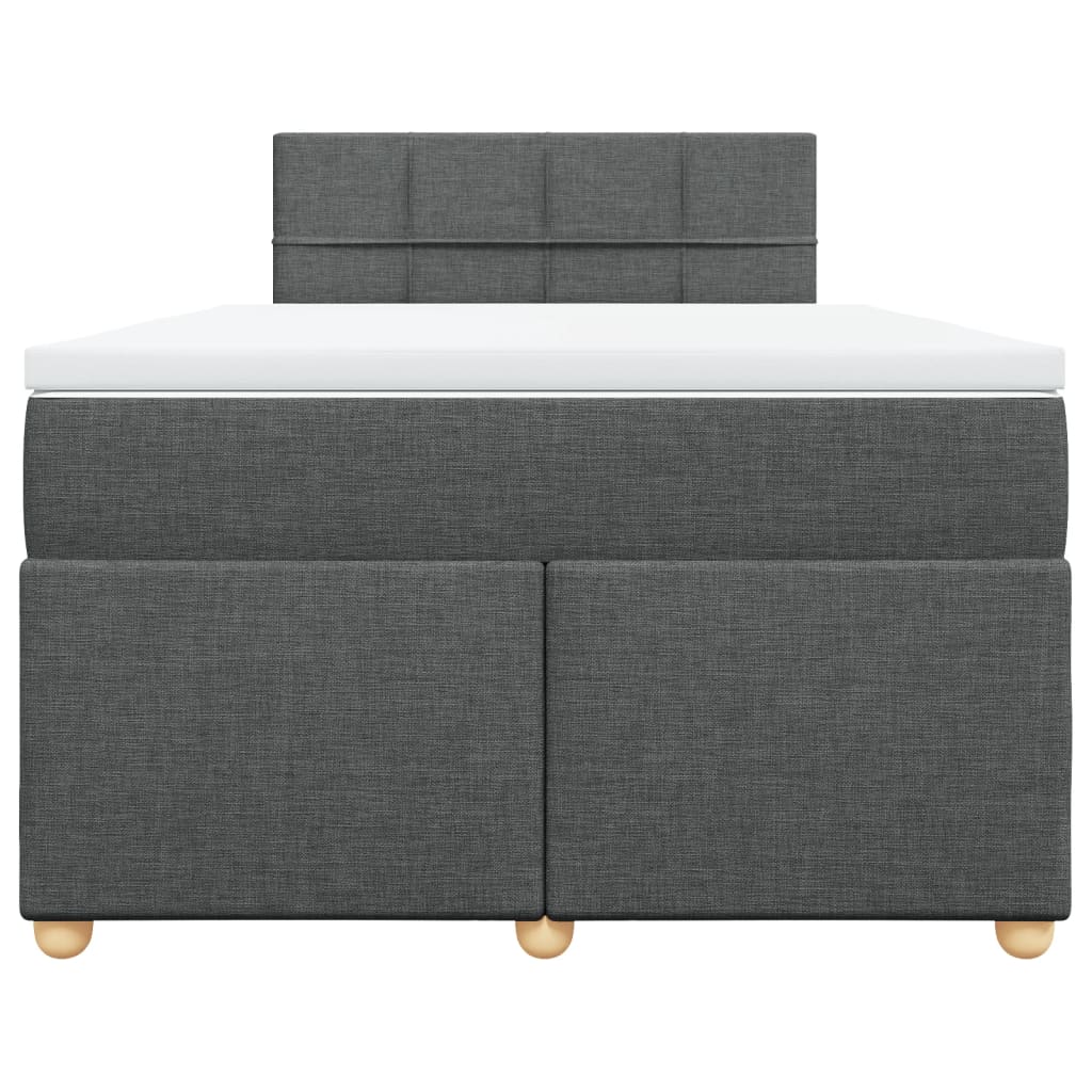 Sommier à lattes de lit avec matelas Gris foncé 120x200cm Tissu - XIOS
