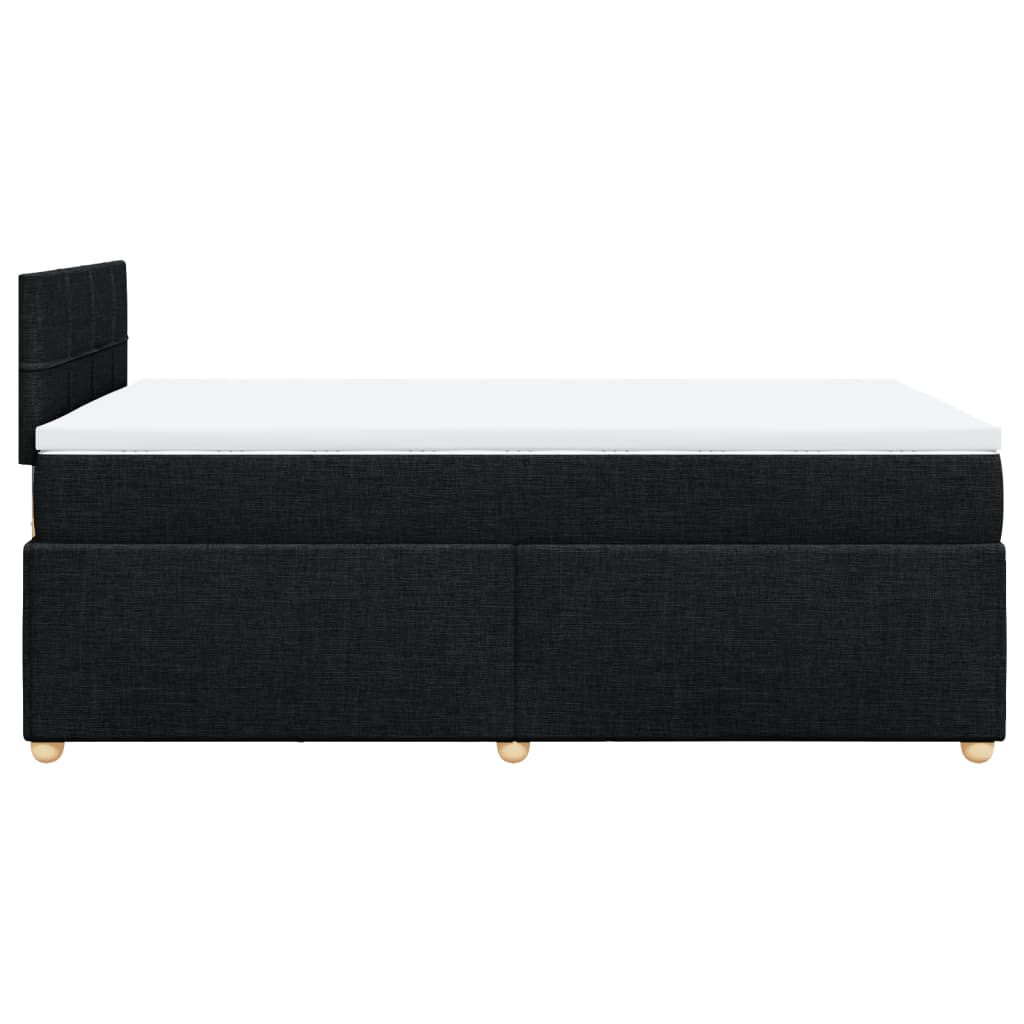 Sommier à lattes de lit avec matelas Noir 120x200 cm Tissu - XIOS