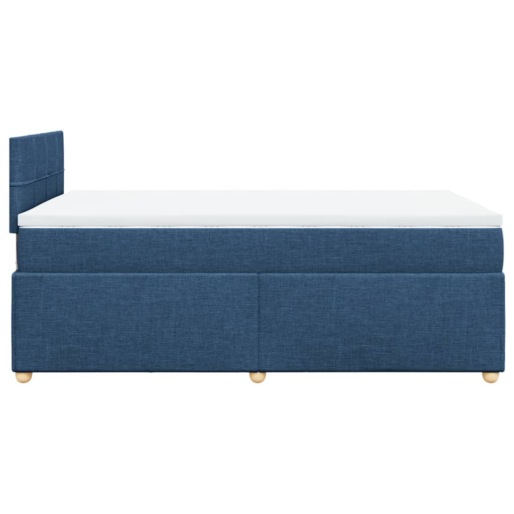 Sommier à lattes de lit avec matelas Bleu 120x200 cm Tissu - XIOS