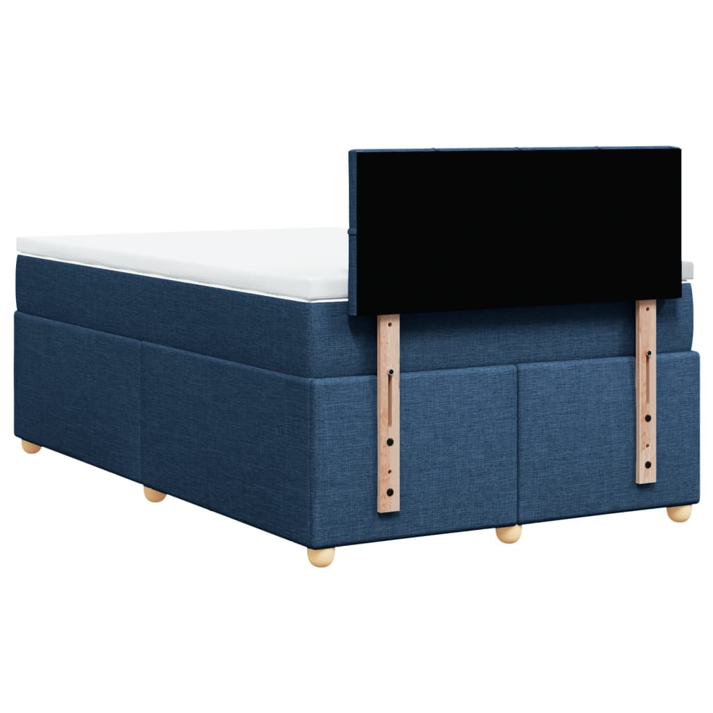 Sommier à lattes de lit avec matelas Bleu 120x200 cm Tissu - XIOS