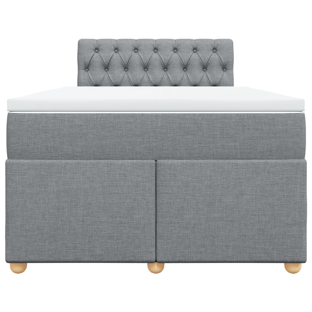 Sommier à lattes de lit avec matelas Gris clair 120x200cm Tissu - XIOS
