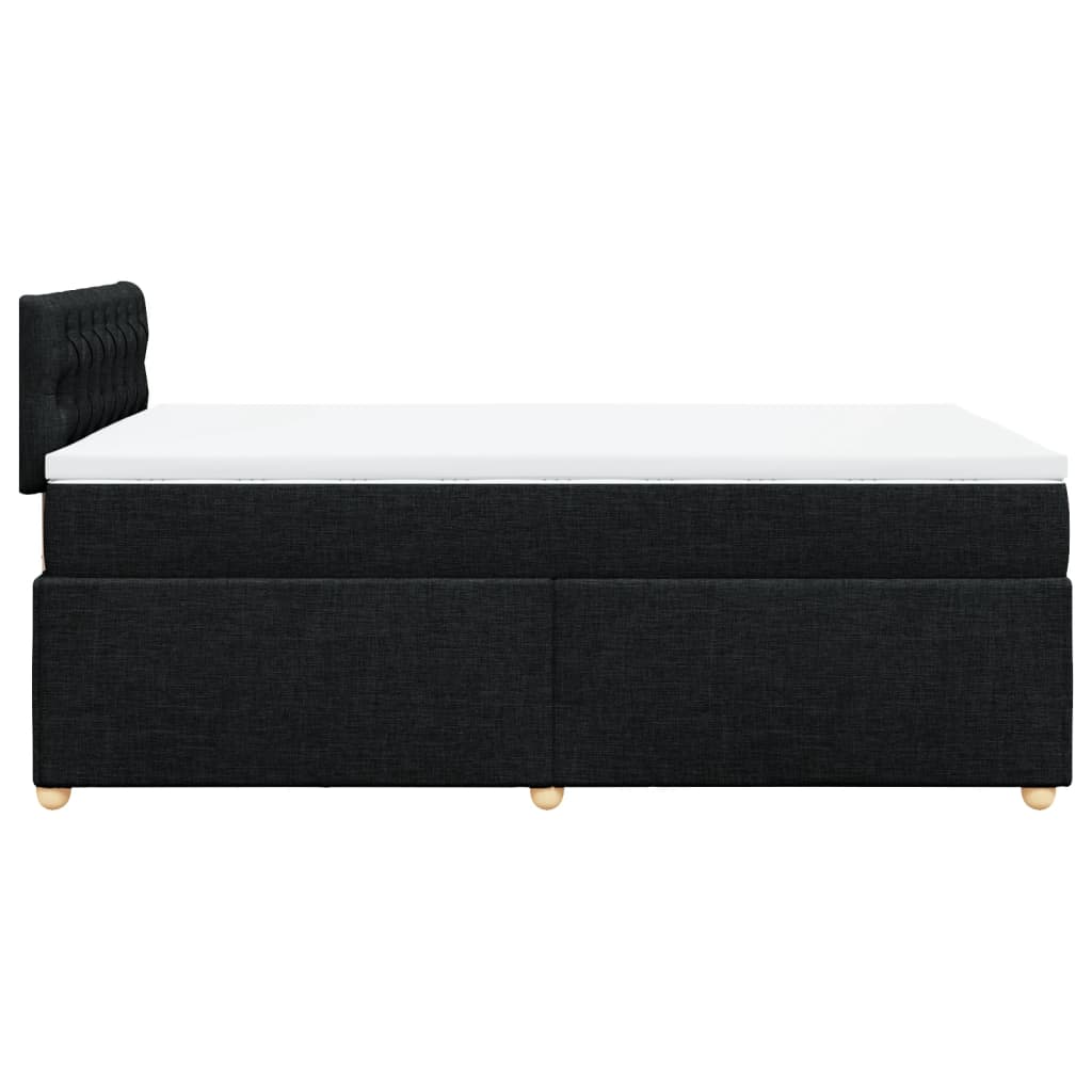 Sommier à lattes de lit avec matelas Noir 120x200 cm Tissu - XIOS