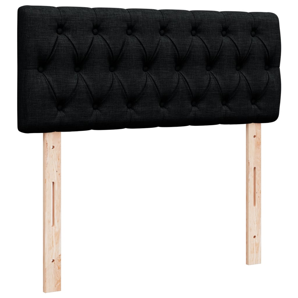 Sommier à lattes de lit avec matelas Noir 120x200 cm Tissu - XIOS