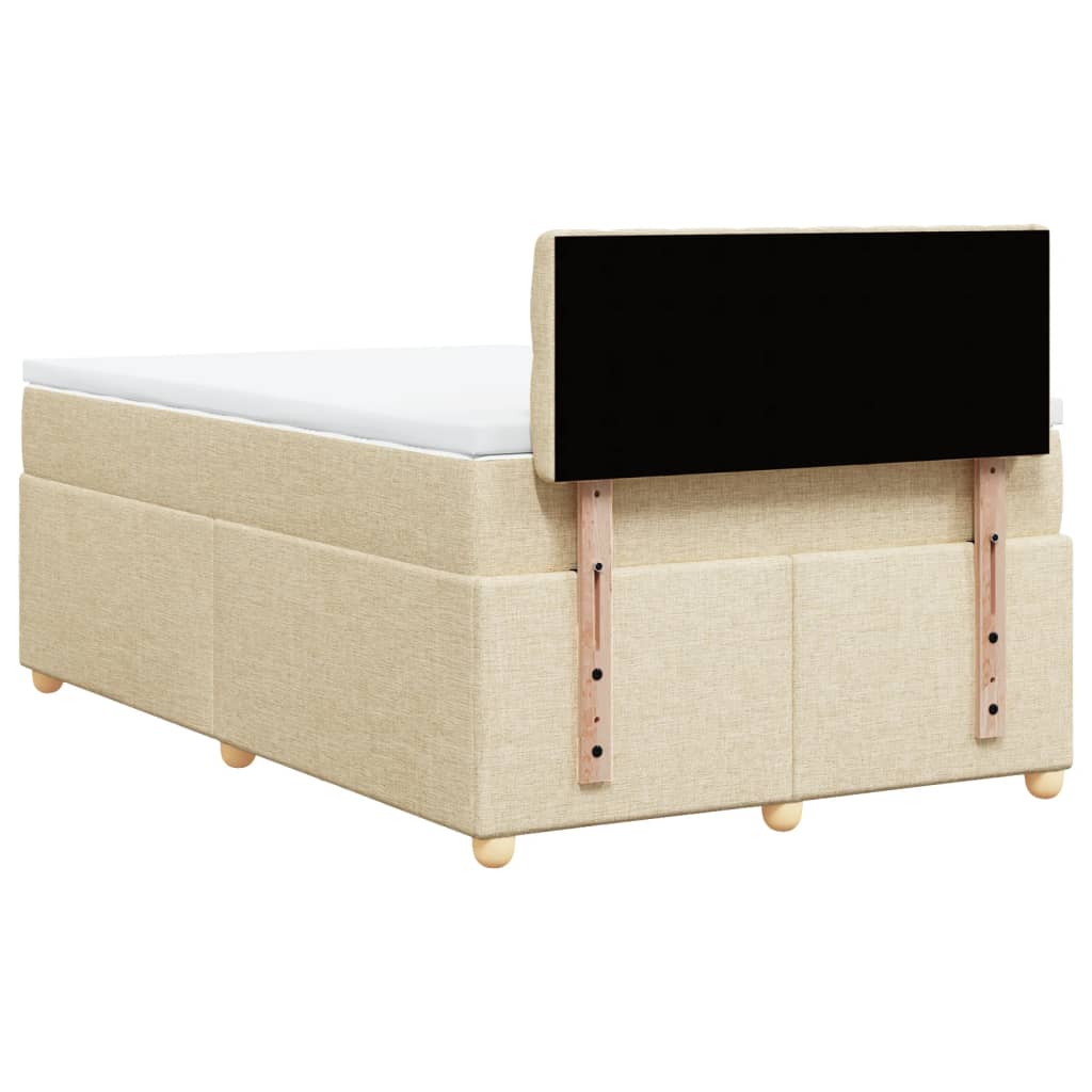 Sommier à lattes de lit avec matelas Crème 120x200 cm Tissu - XIOS