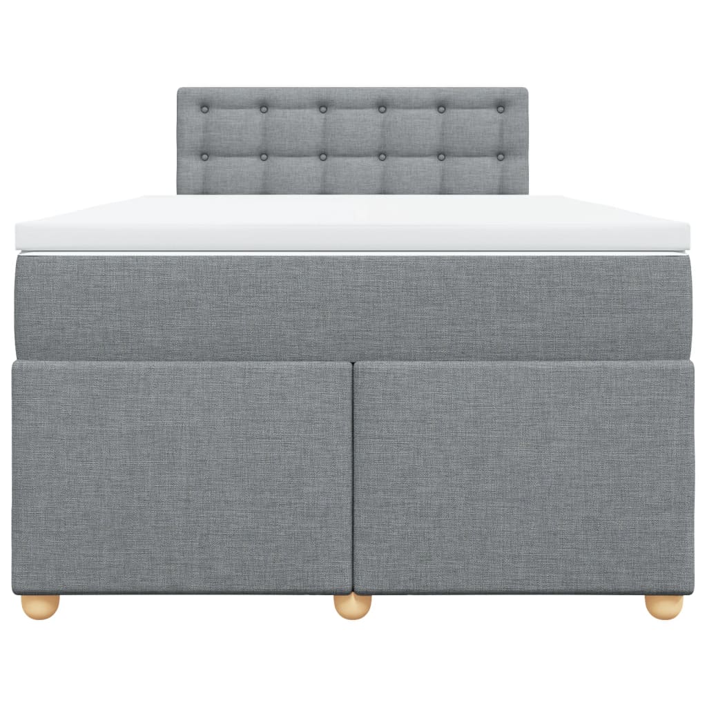 Sommier à lattes de lit avec matelas Gris clair 120x200cm Tissu - XIOS