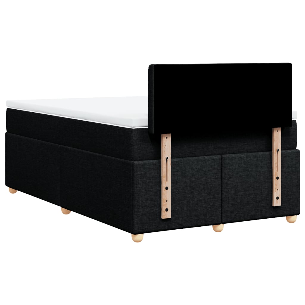 Sommier à lattes de lit avec matelas Noir 120x200 cm Tissu - XIOS