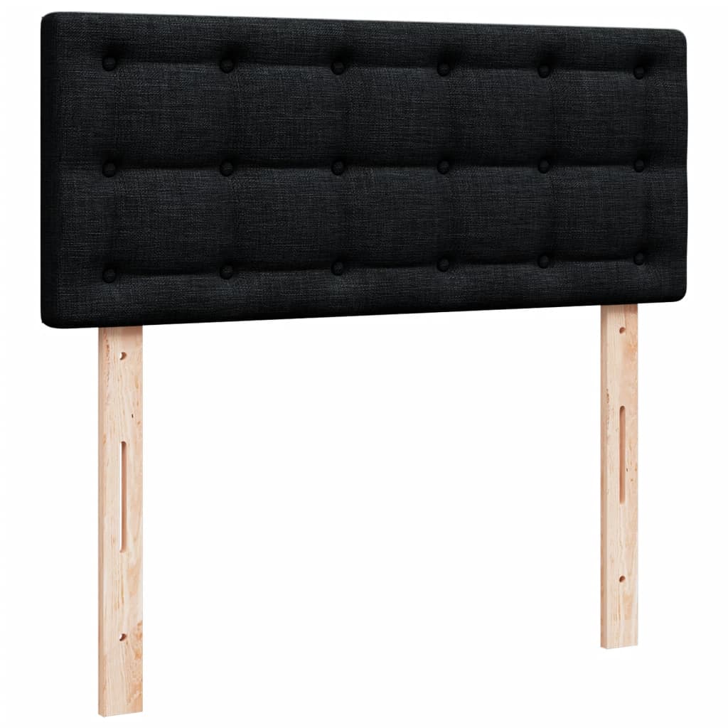 Sommier à lattes de lit avec matelas Noir 120x200 cm Tissu - XIOS