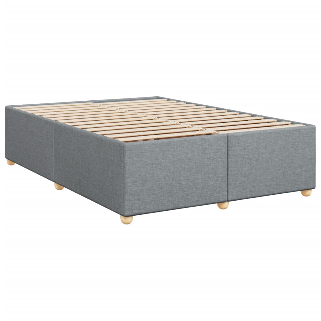 Sommier à lattes de lit avec matelas Gris clair 140x190cm Tissu - XIOS