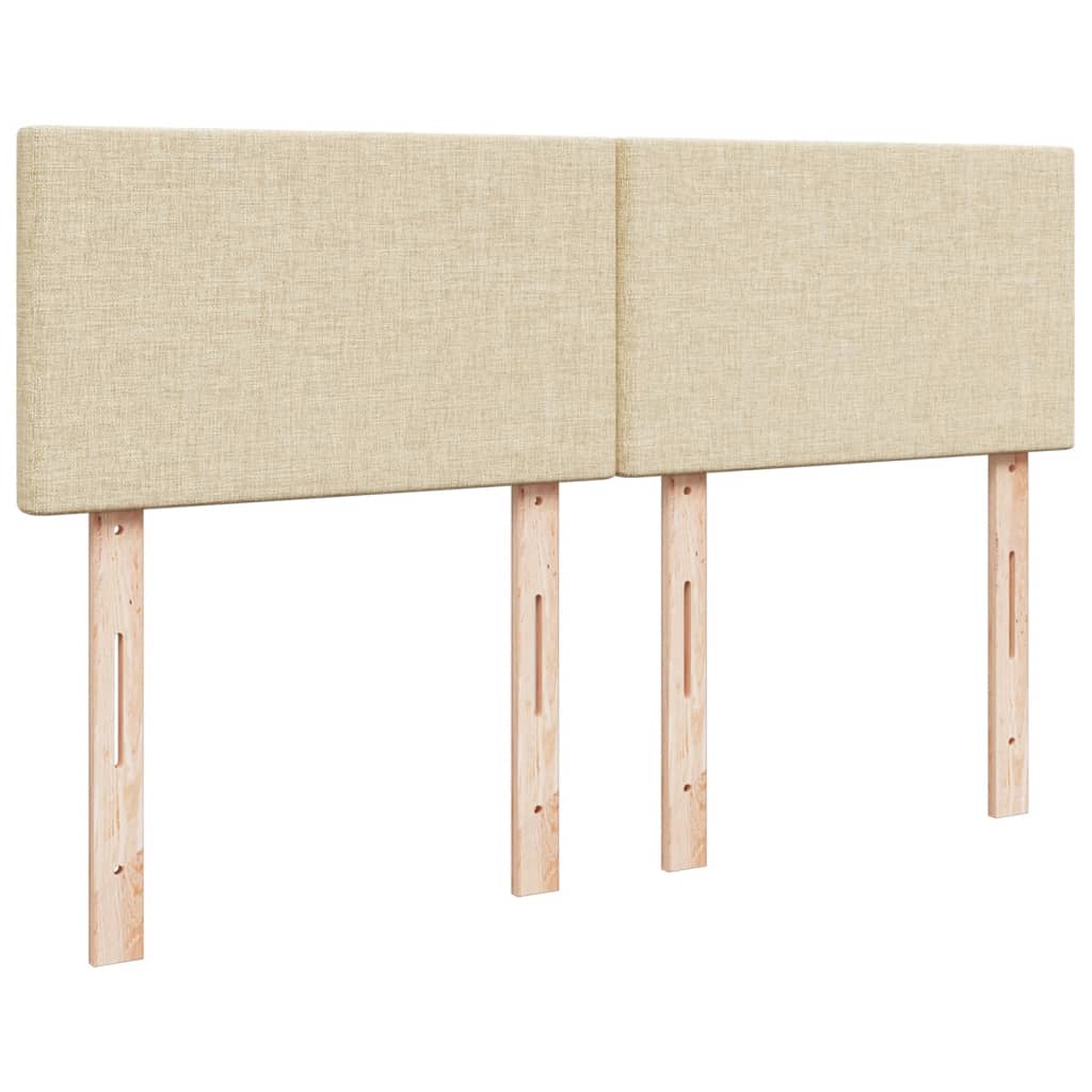 Sommier à lattes de lit avec matelas Crème 140x190 cm Tissu - XIOS
