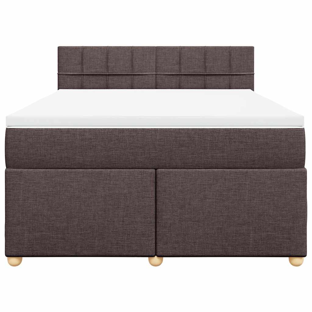 Sommier à lattes de lit avec matelas Marron foncé 140x190 cm - XIOS