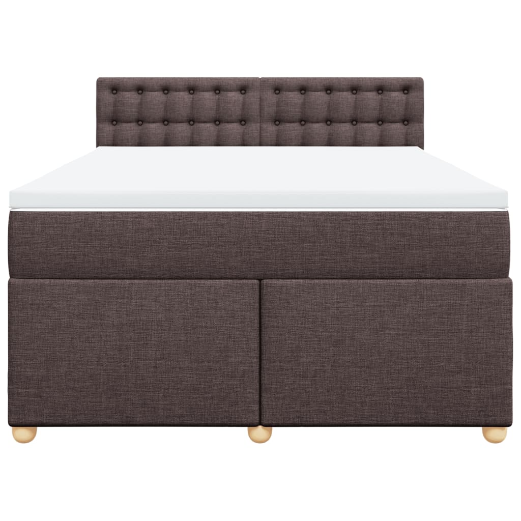 Sommier à lattes de lit avec matelas Marron foncé 140x190 cm - XIOS