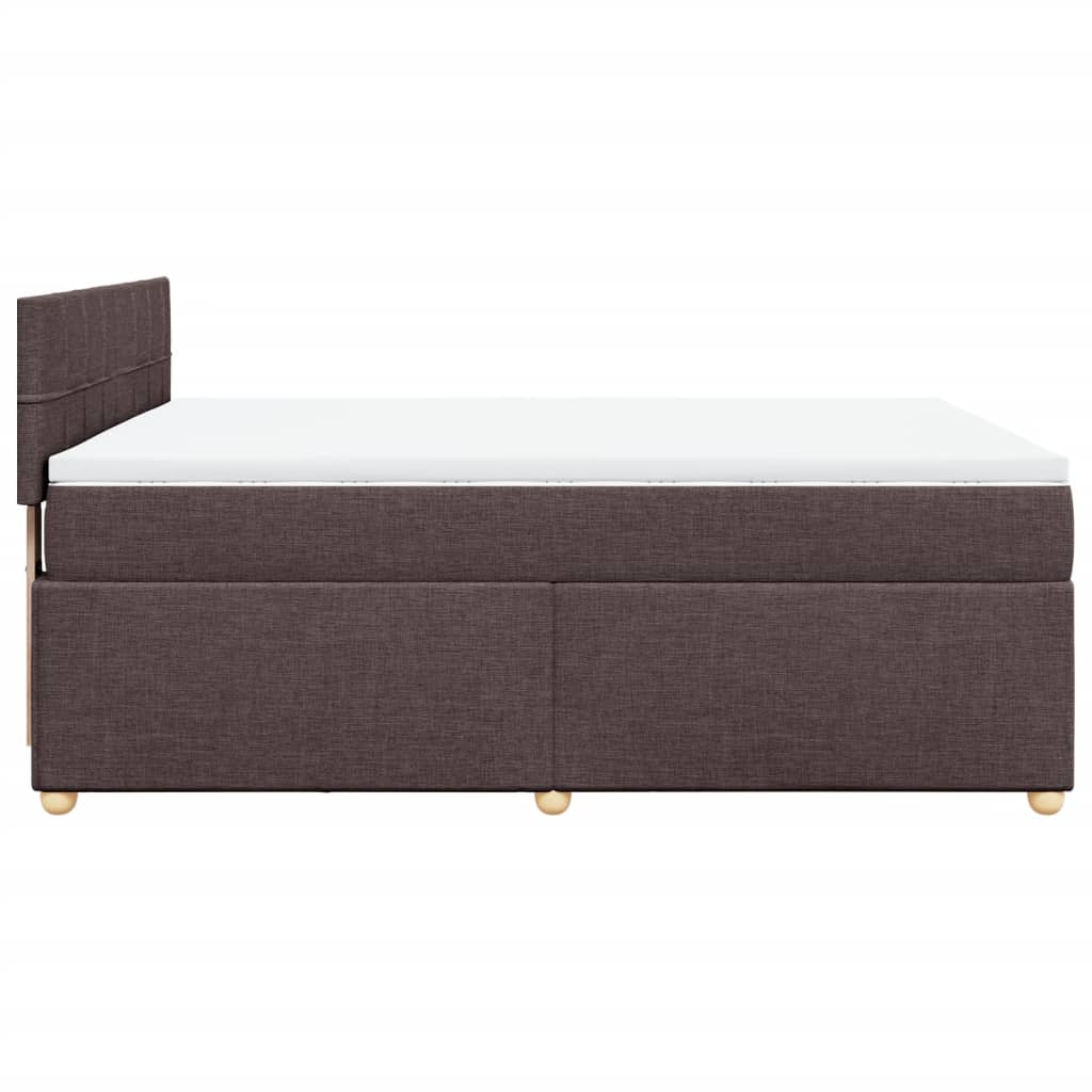 Sommier à lattes de lit avec matelas Marron foncé 160x200 cm