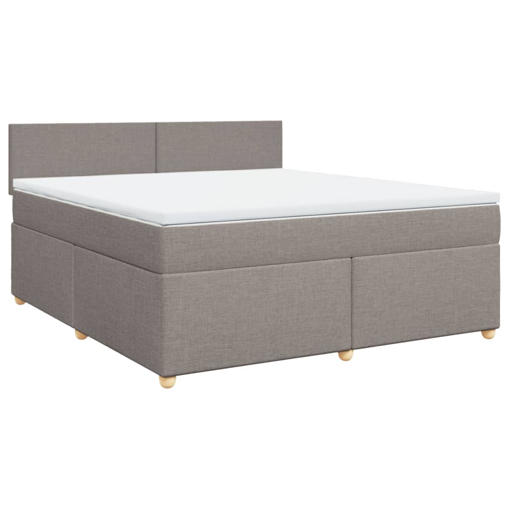 Sommier à lattes de lit avec matelas Taupe 180x200 cm Tissu - XIOS