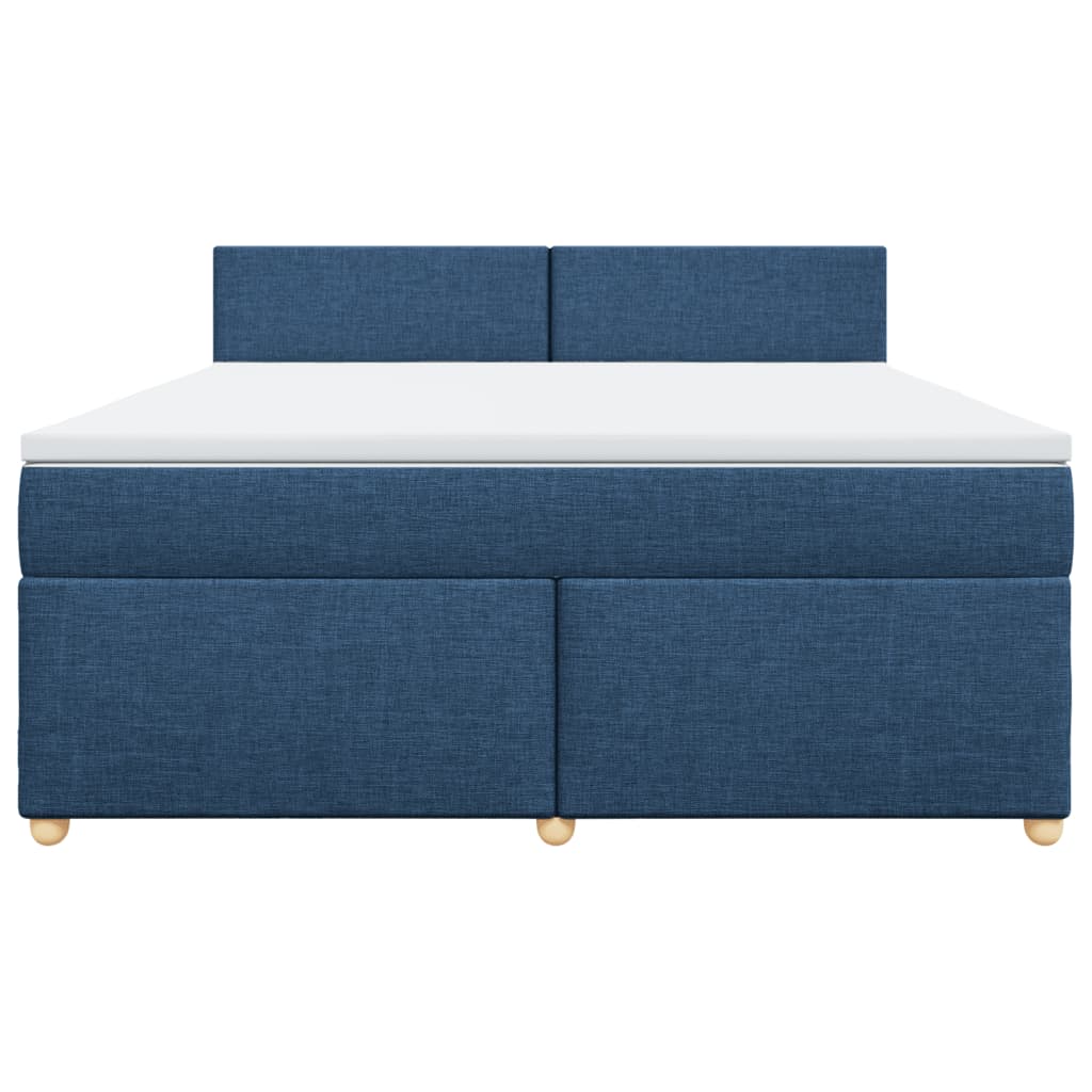 Sommier à lattes de lit avec matelas Bleu 180x200 cm Tissu - XIOS