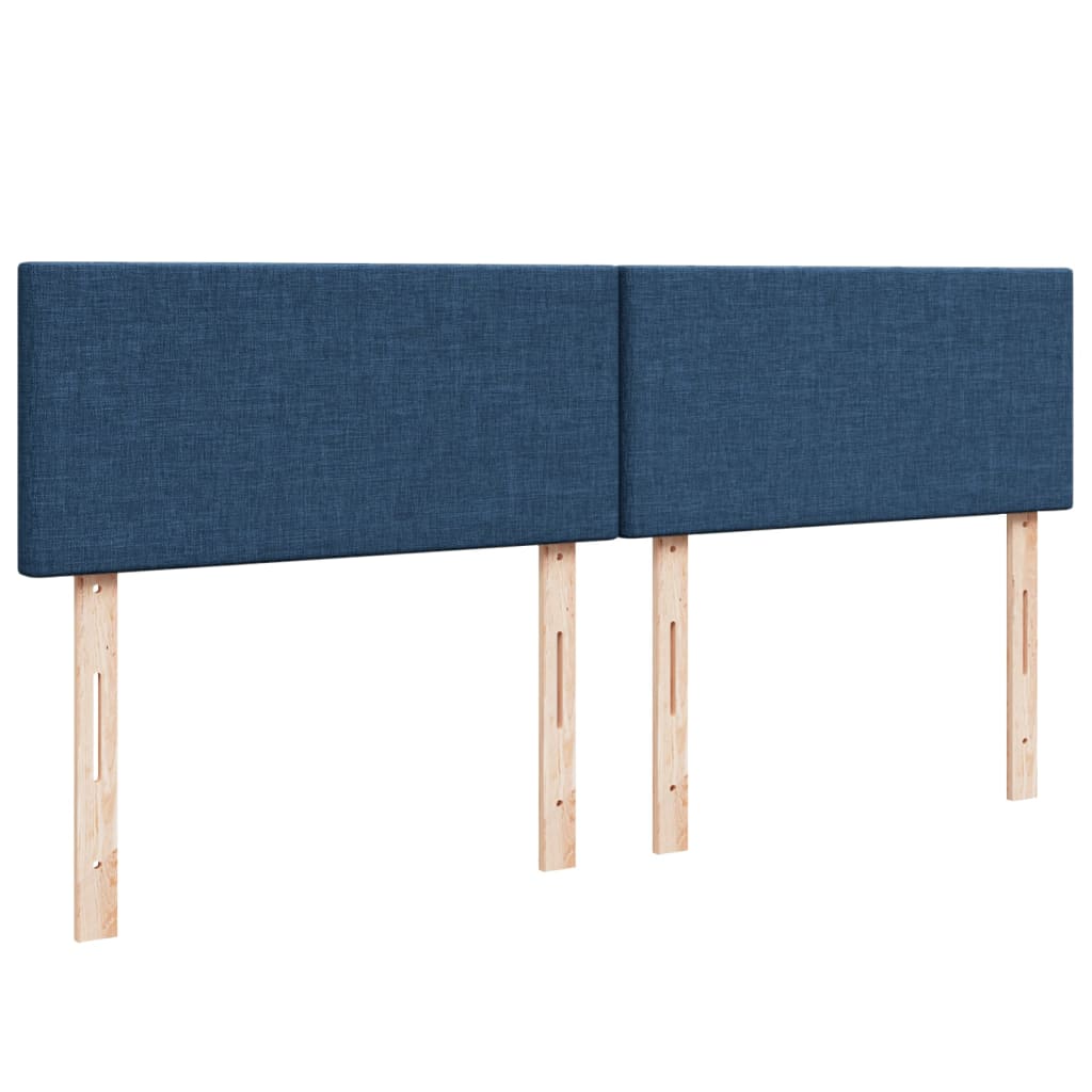 Sommier à lattes de lit avec matelas Bleu 180x200 cm Tissu - XIOS