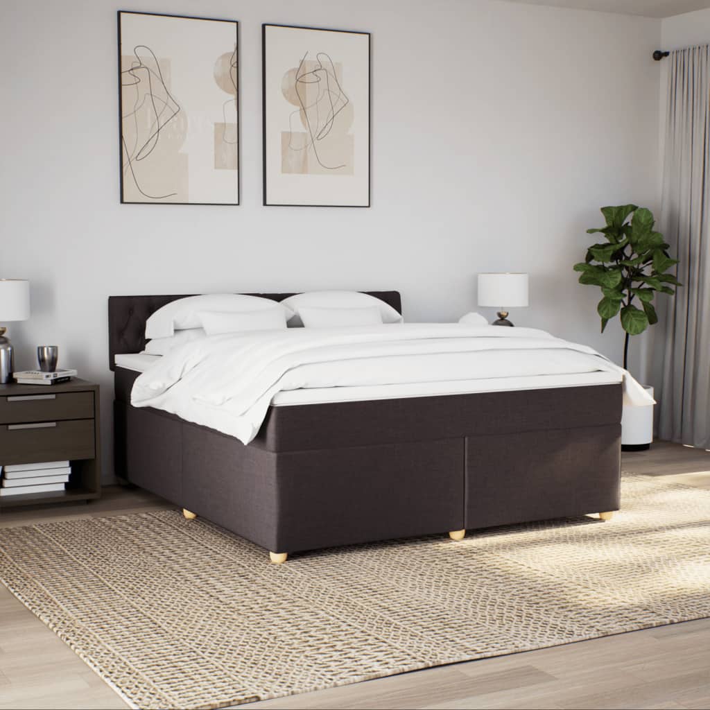 Sommier à lattes de lit avec matelas Marron foncé 180x200 cm - XIOS