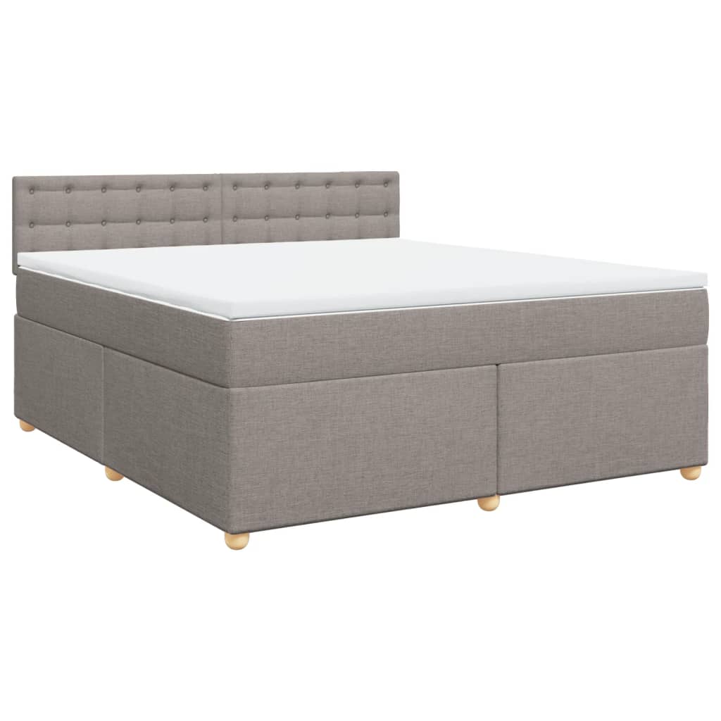 Sommier à lattes de lit avec matelas Taupe 180x200 cm Tissu - XIOS