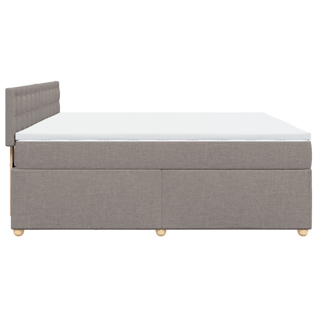 Sommier à lattes de lit avec matelas Taupe 180x200 cm Tissu - XIOS