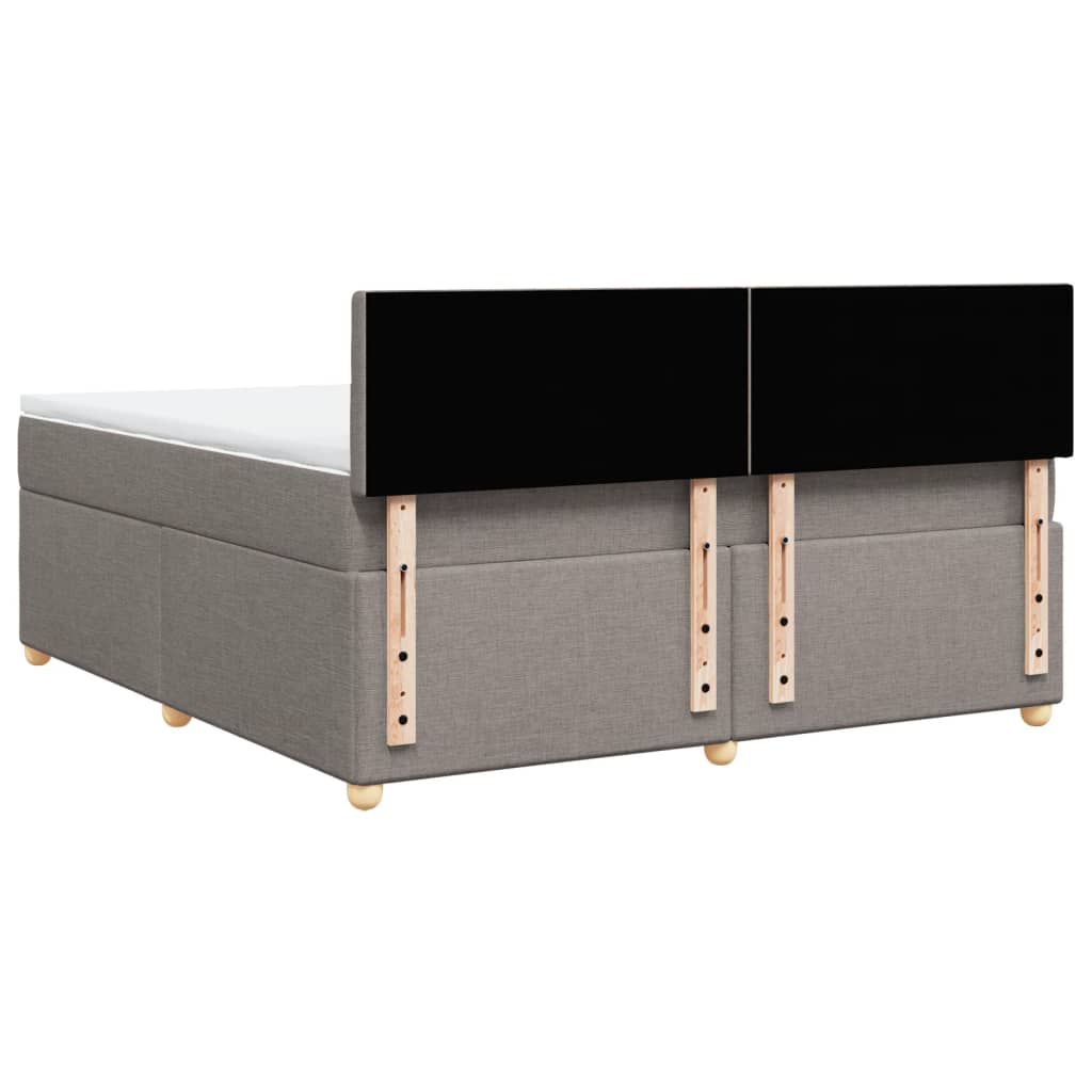 Sommier à lattes de lit avec matelas Taupe 180x200 cm Tissu - XIOS