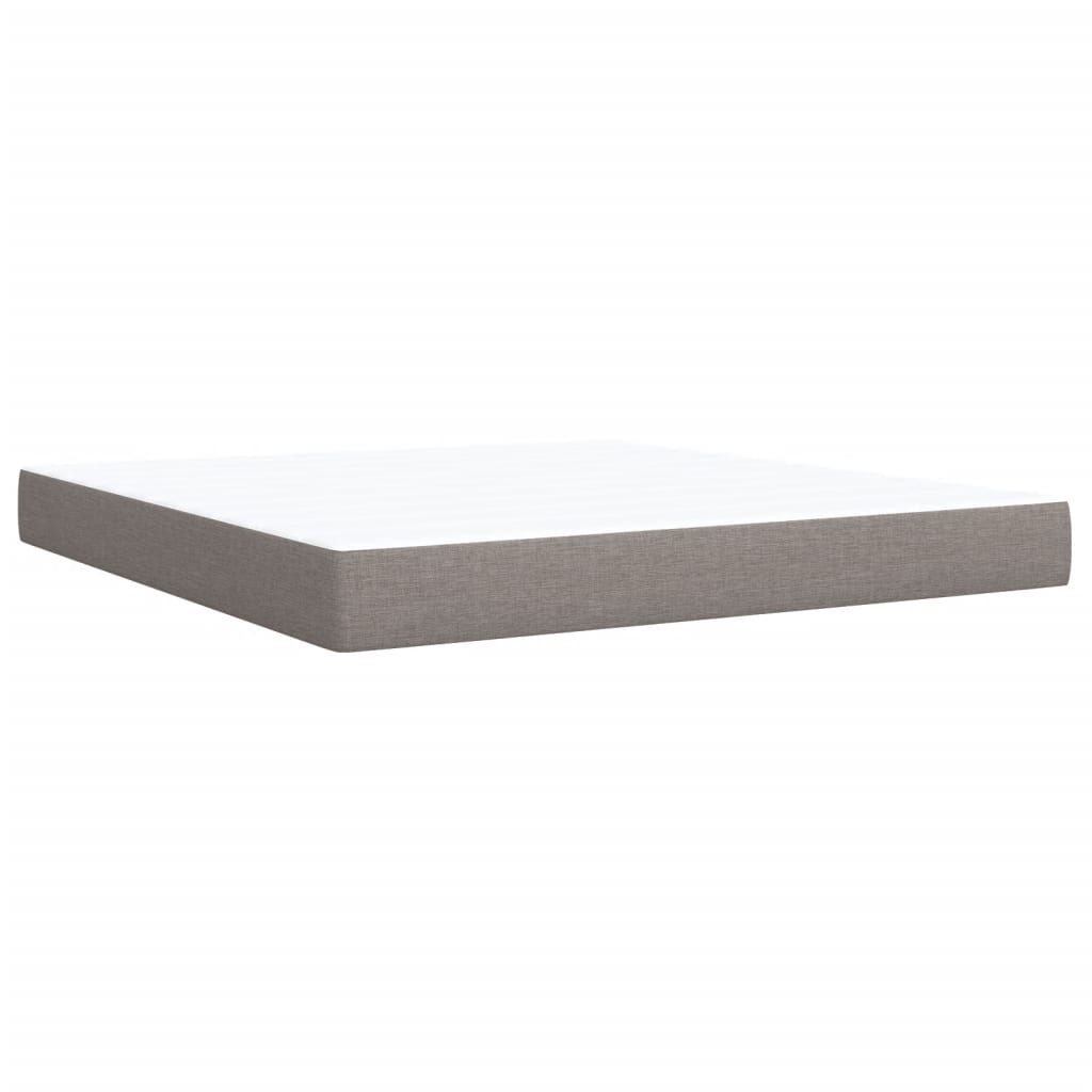 Sommier à lattes de lit avec matelas Taupe 180x200 cm Tissu - XIOS