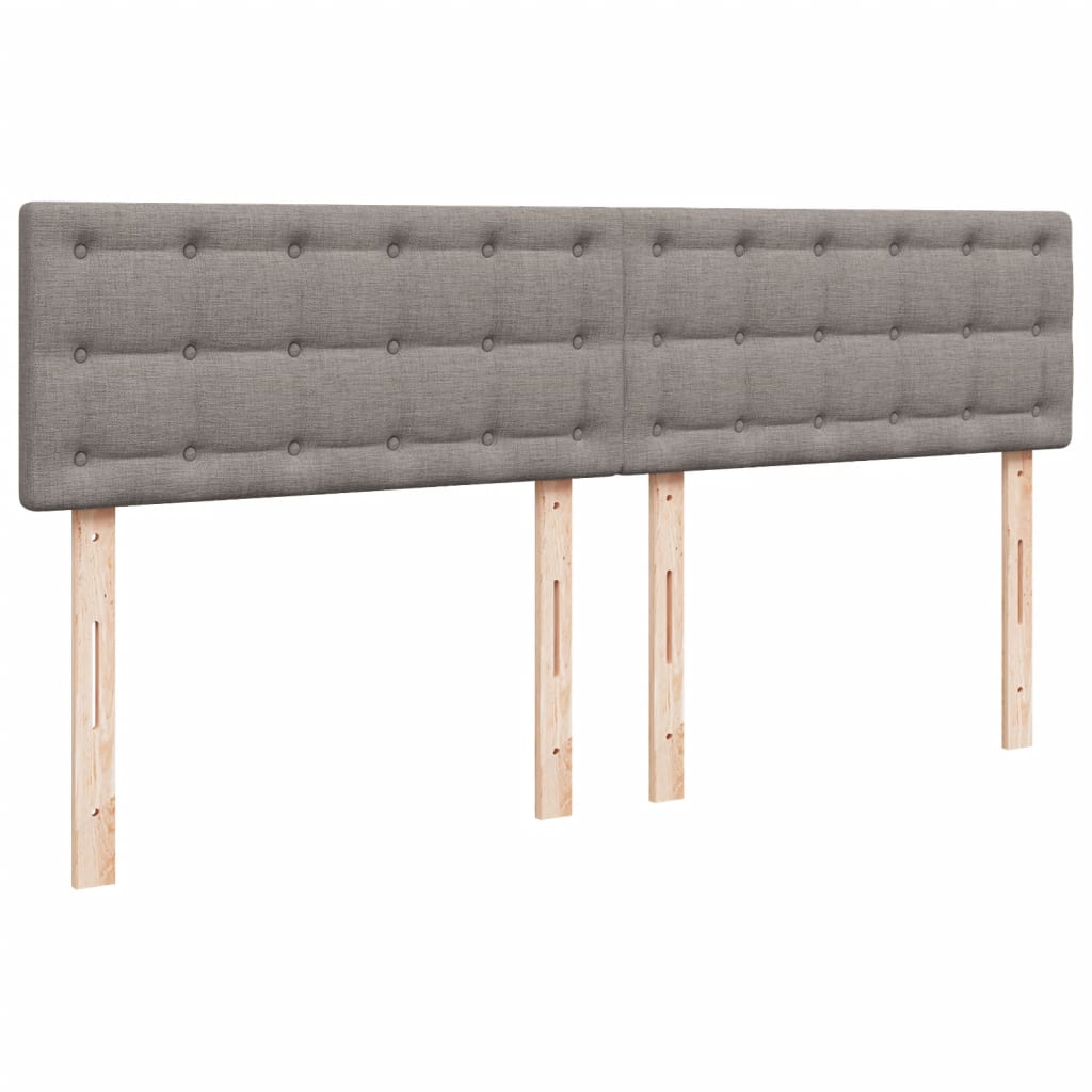 Sommier à lattes de lit avec matelas Taupe 180x200 cm Tissu - XIOS
