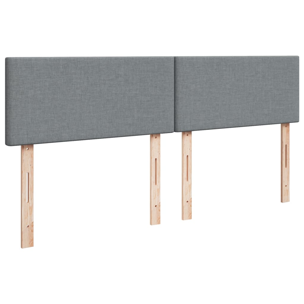 Sommier à lattes de lit avec matelas Gris clair 200x200cm Tissu - XIOS