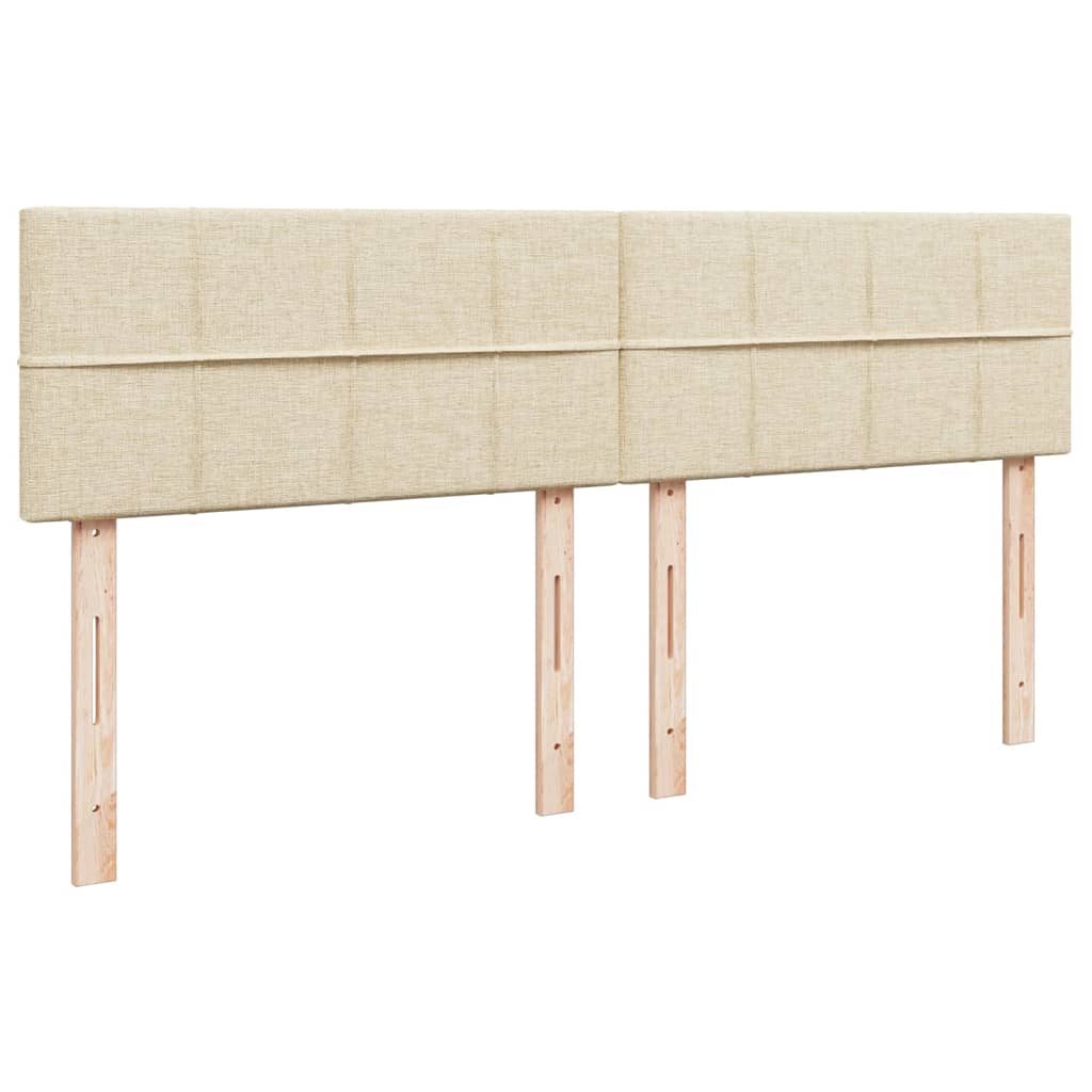 Sommier à lattes de lit avec matelas Crème 200x200 cm Tissu - XIOS