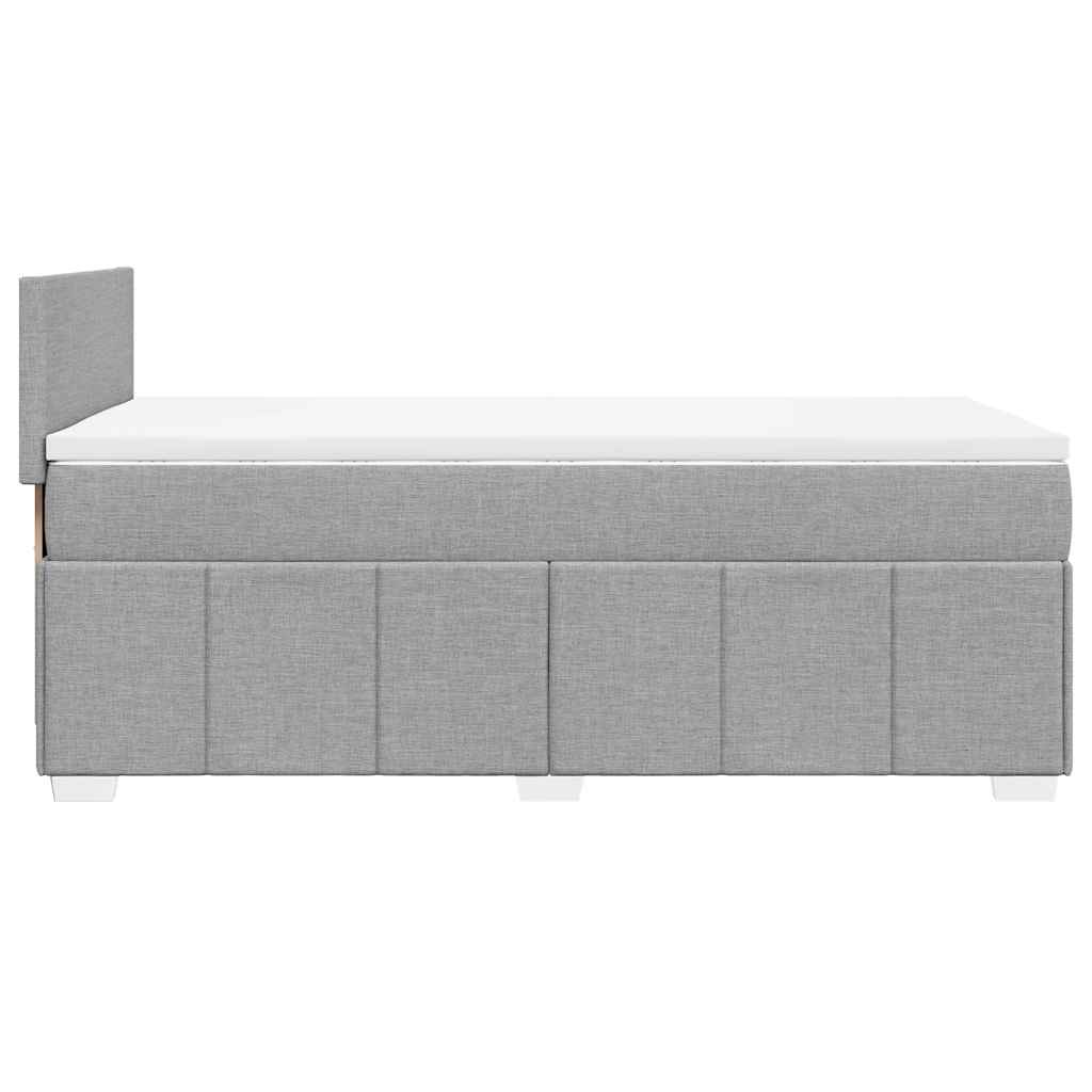 Sommier à lattes de lit avec matelas gris clair 80x200 cm tissu - XIOS