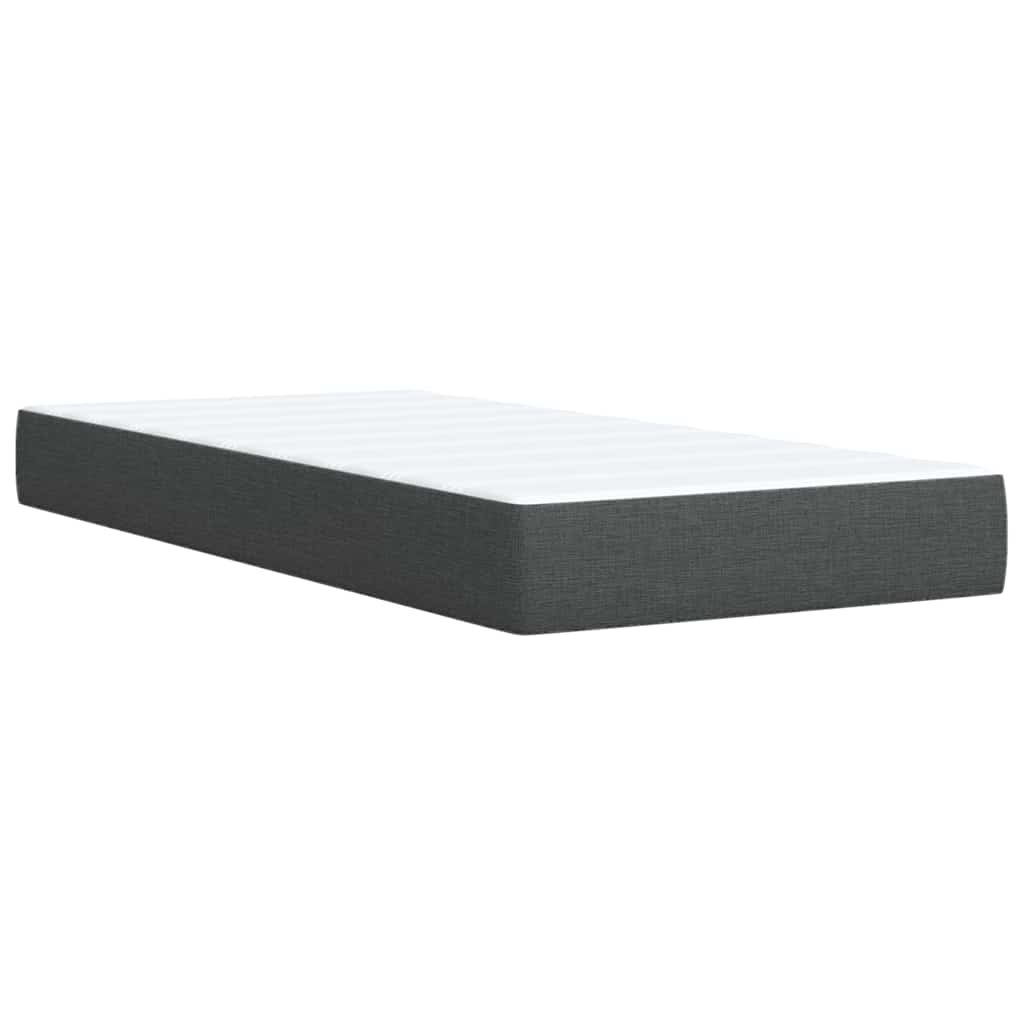Sommier à lattes de lit avec matelas Gris foncé 80x200 cm Tissu - XIOS