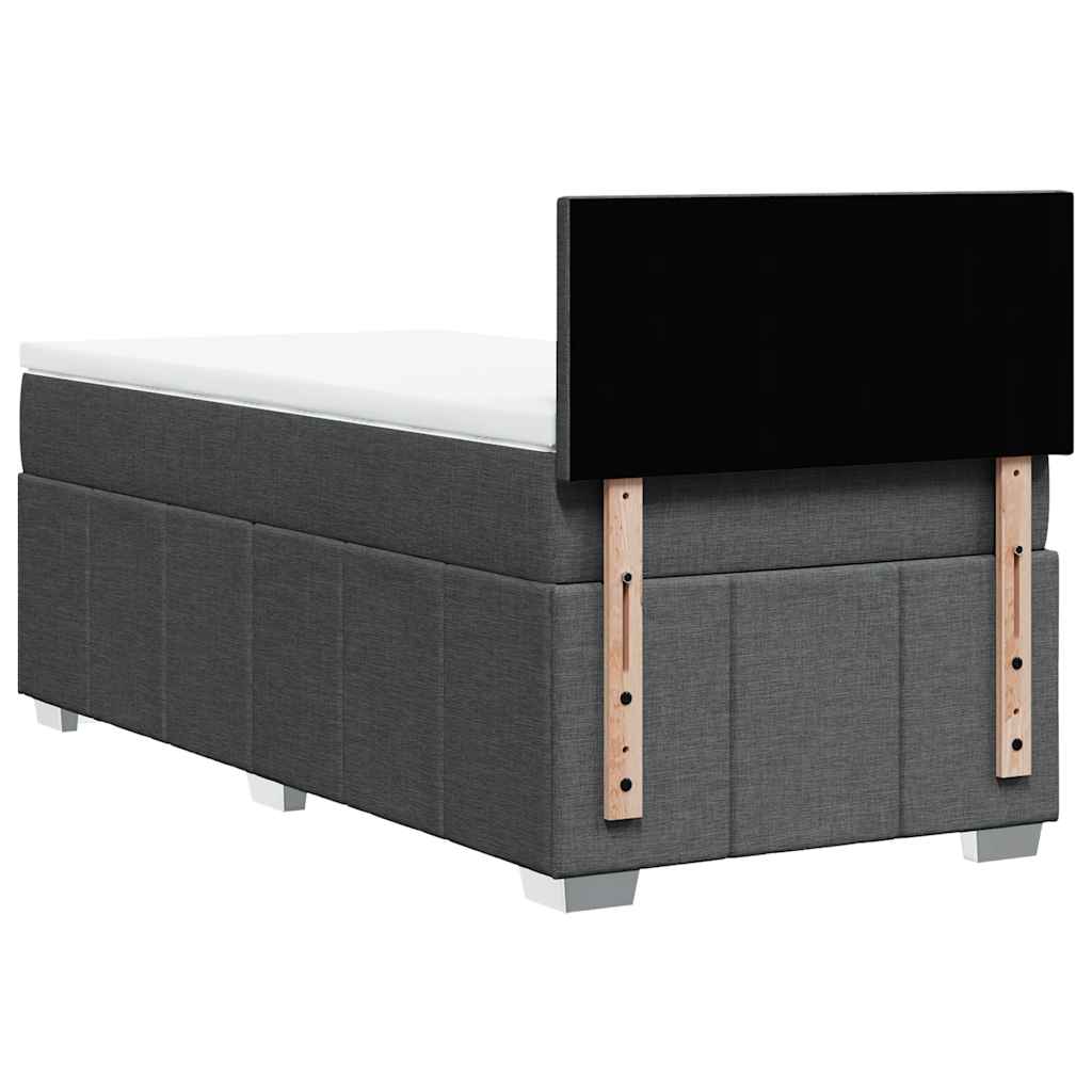 Sommier à lattes de lit avec matelas Gris foncé 80x200 cm Tissu - XIOS