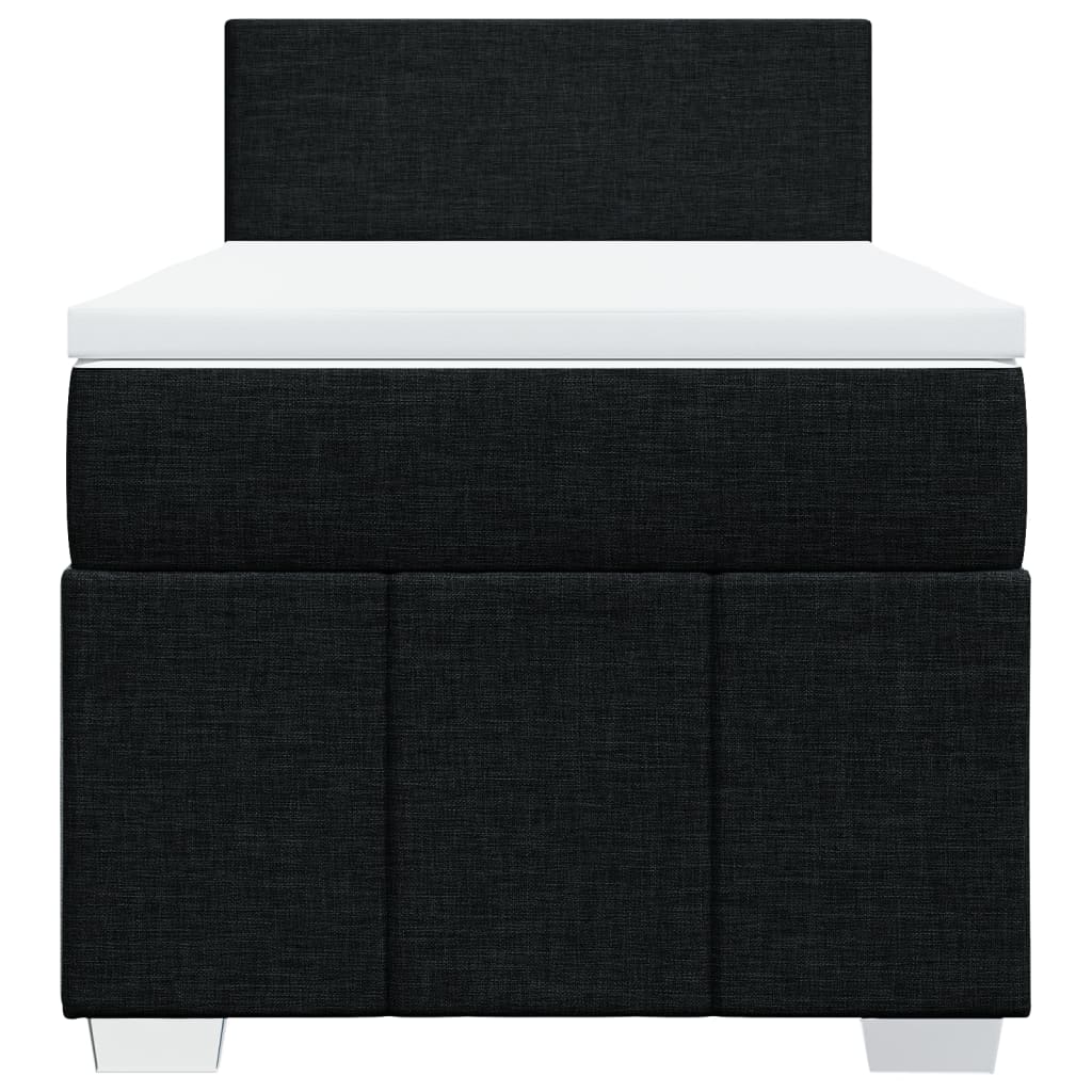 Sommier à lattes de lit et matelas Noir 80x200 cm Tissu - XIOS