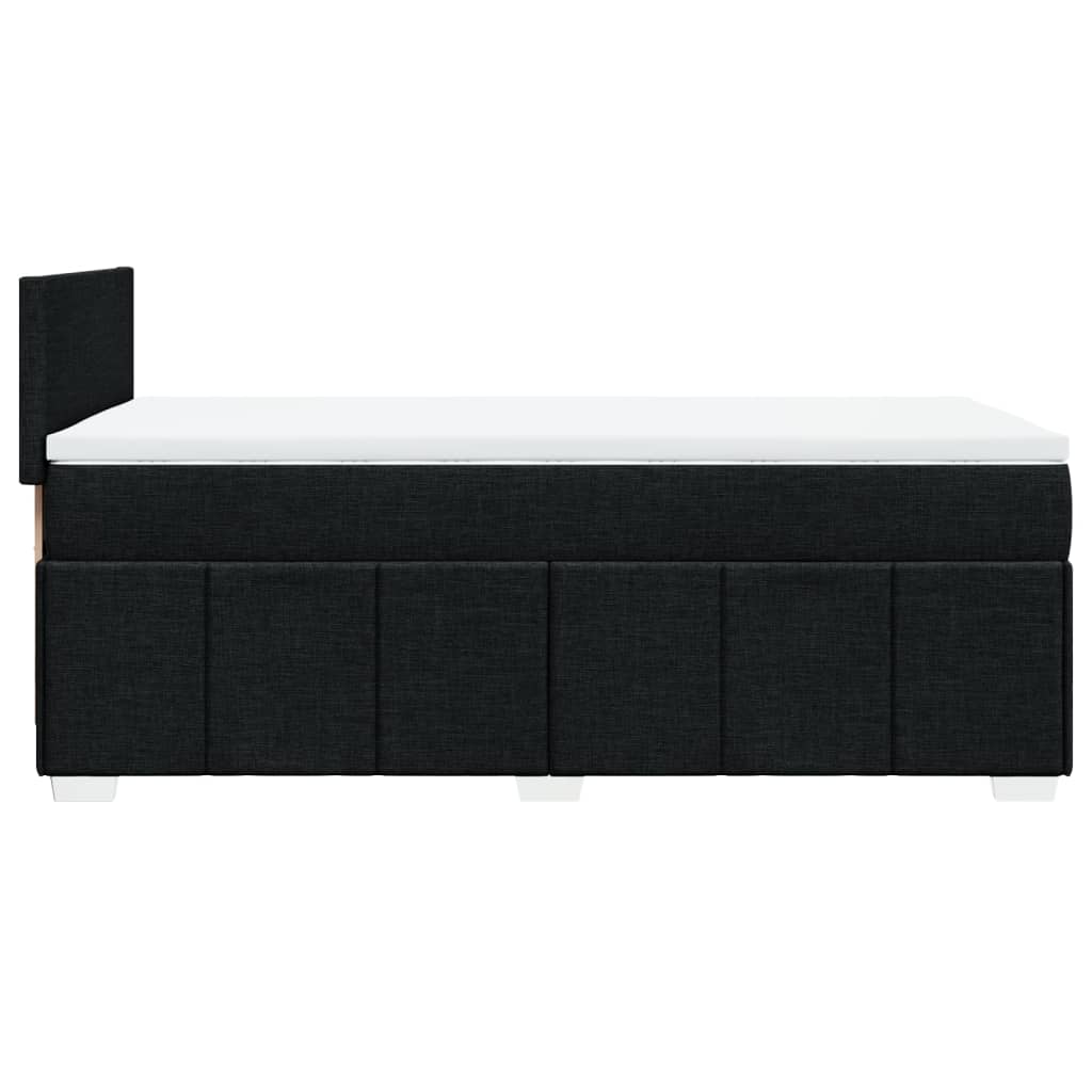 Sommier à lattes de lit et matelas Noir 80x200 cm Tissu - XIOS