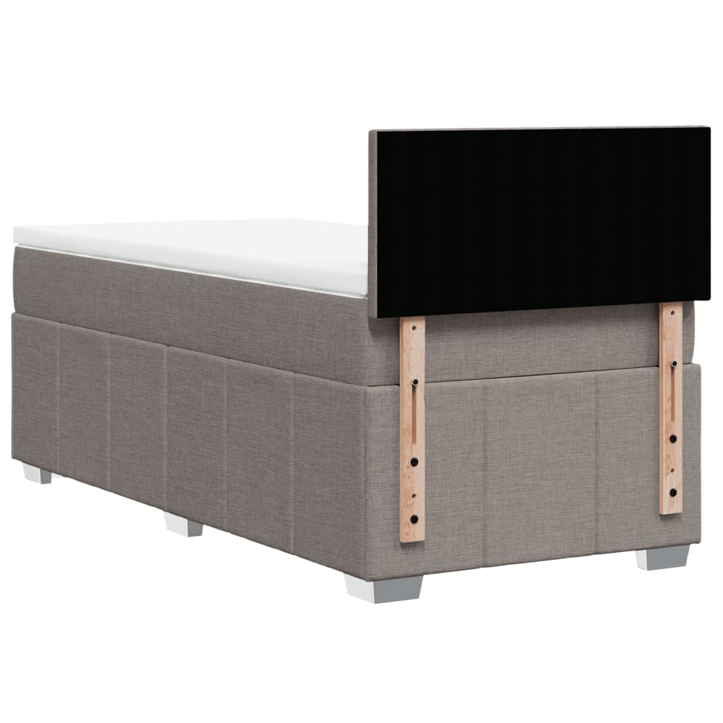 Sommier à lattes de lit avec matelas Taupe 80x200 cm Tissu - XIOS