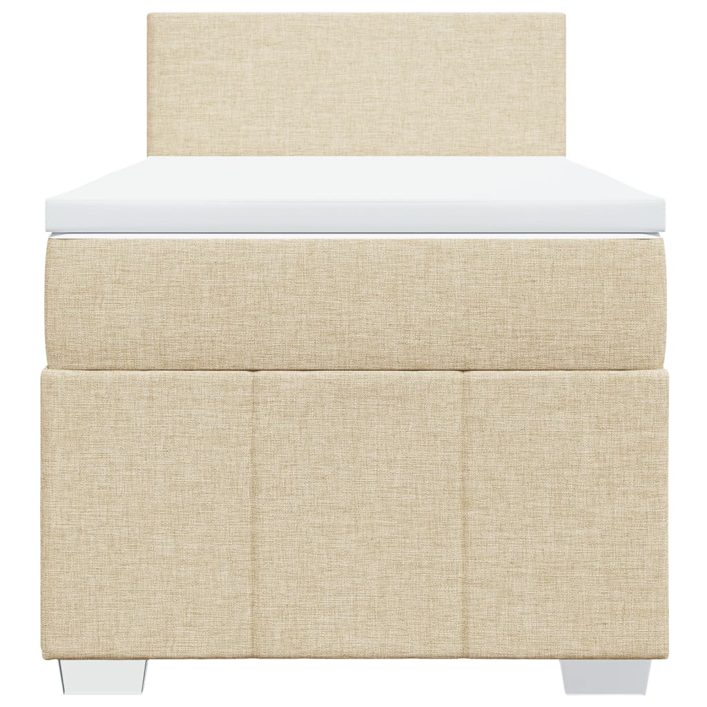 Sommier à lattes de lit avec matelas Crème 80x200 cm Tissu - XIOS
