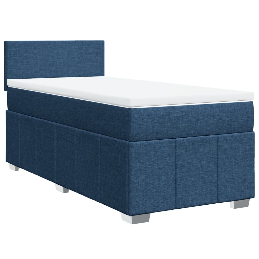 Sommier à lattes de lit avec matelas Bleu 80x200 cm Tissu - XIOS
