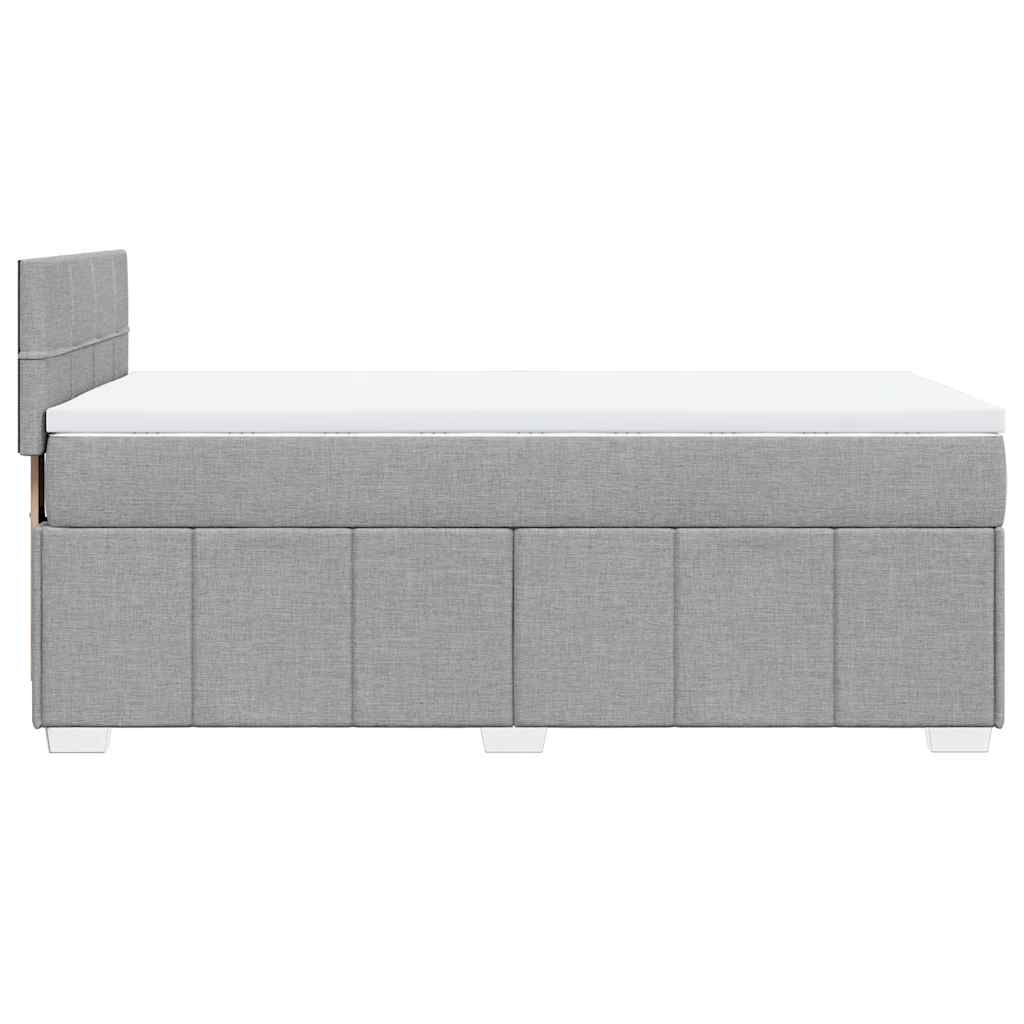 Sommier à lattes de lit avec matelas gris clair 80x200 cm tissu - XIOS