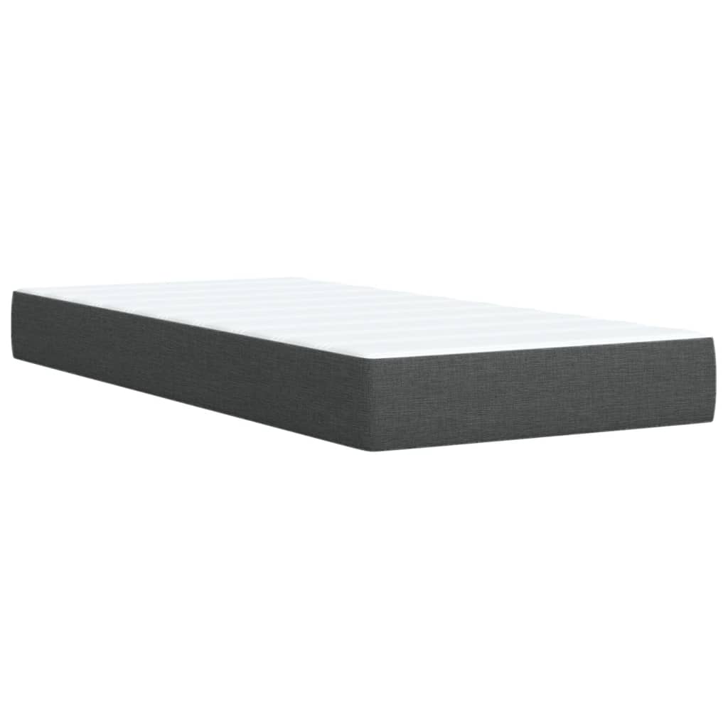 Sommier à lattes de lit avec matelas Gris foncé 80x200 cm Tissu - XIOS