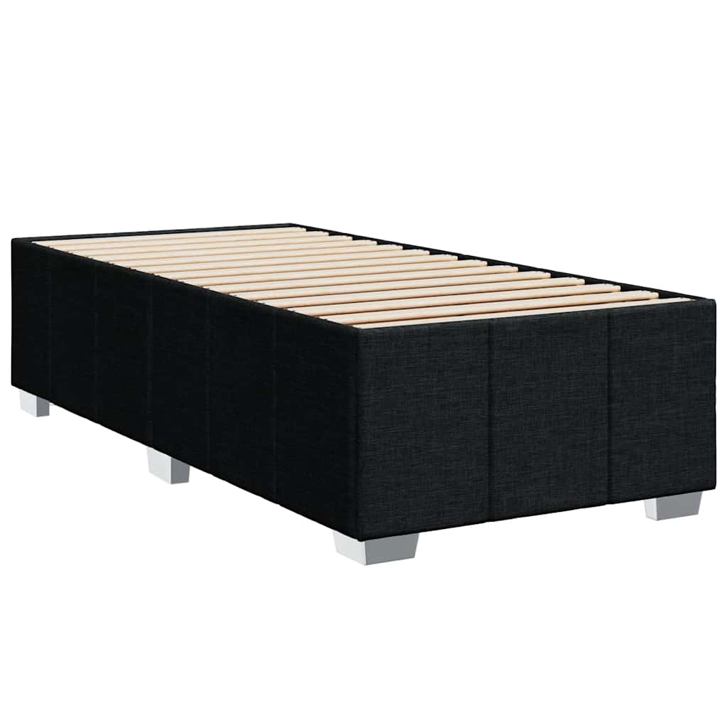 Sommier à lattes de lit et matelas Noir 80x200 cm Tissu - XIOS