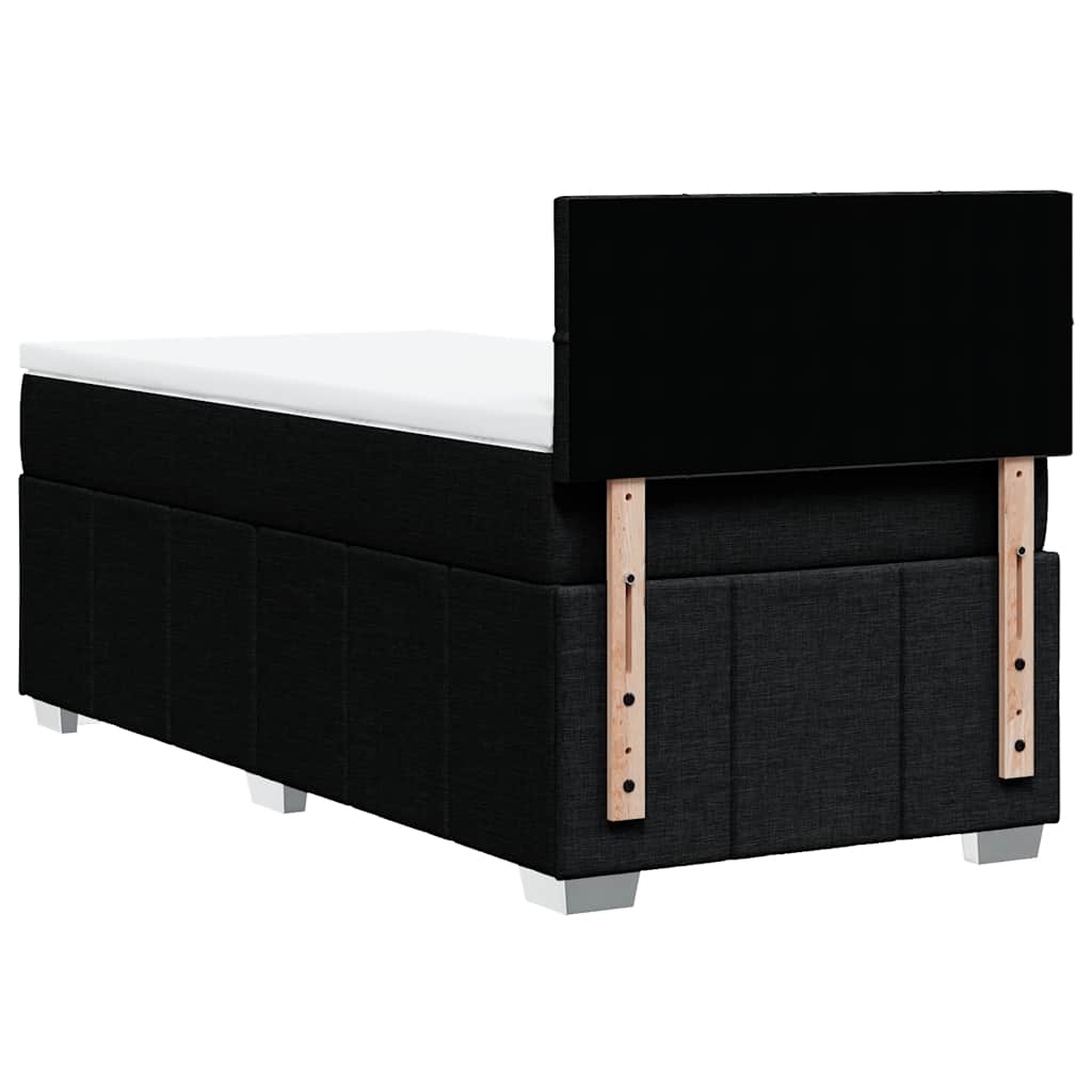 Sommier à lattes de lit et matelas Noir 80x200 cm Tissu - XIOS