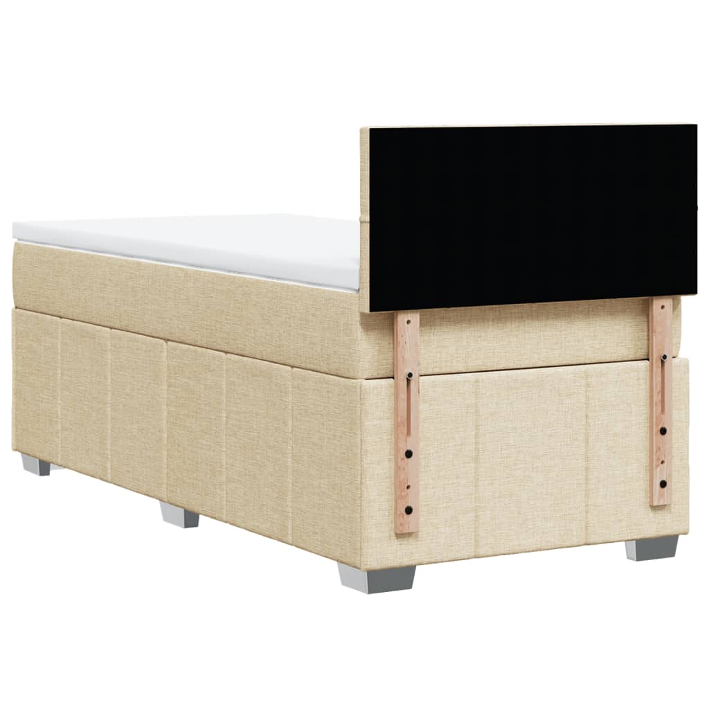 Sommier à lattes de lit avec matelas Crème 80x200 cm Tissu - XIOS