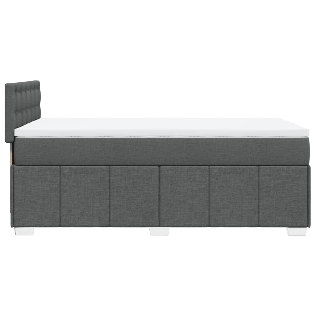 Sommier à lattes de lit avec matelas Gris foncé 80x200 cm Tissu - XIOS