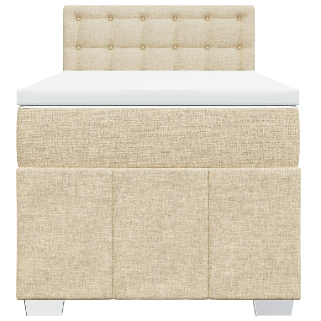 Sommier à lattes de lit avec matelas Crème 80x200 cm Tissu - XIOS
