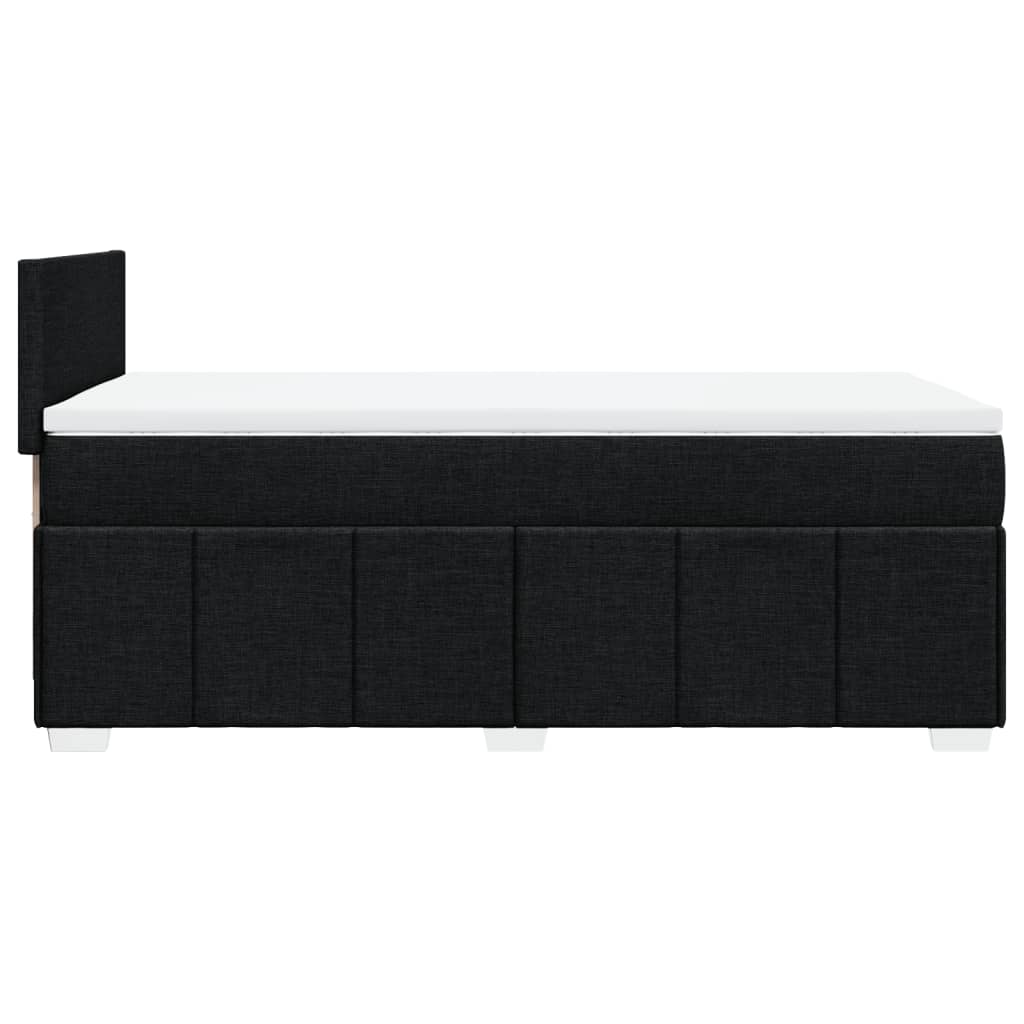 Sommier à lattes de lit avec matelas Noir 90x190 cm Tissu - XIOS